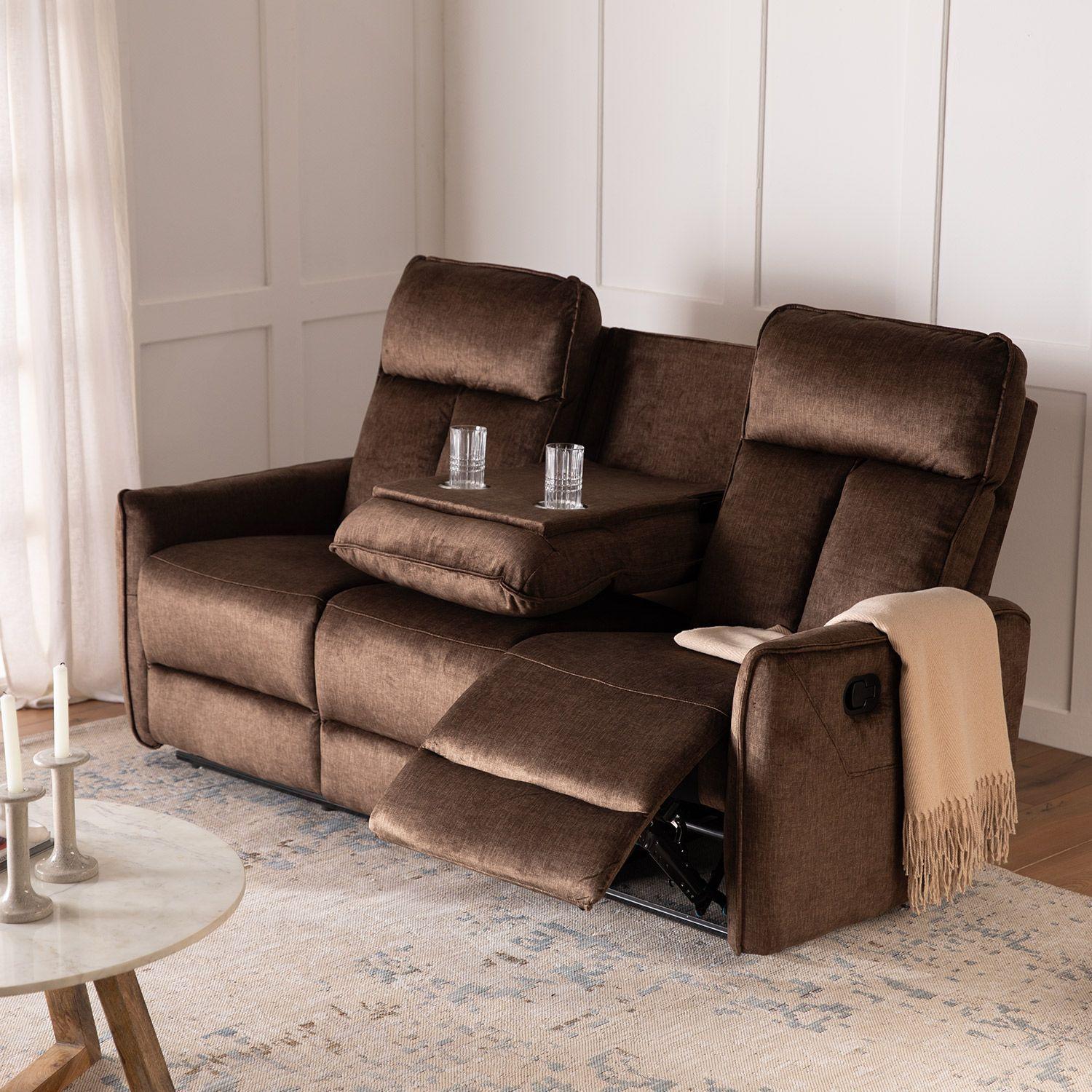 SILLON RECLINABLE COFFEE MONACO CON POSAVASOS-2