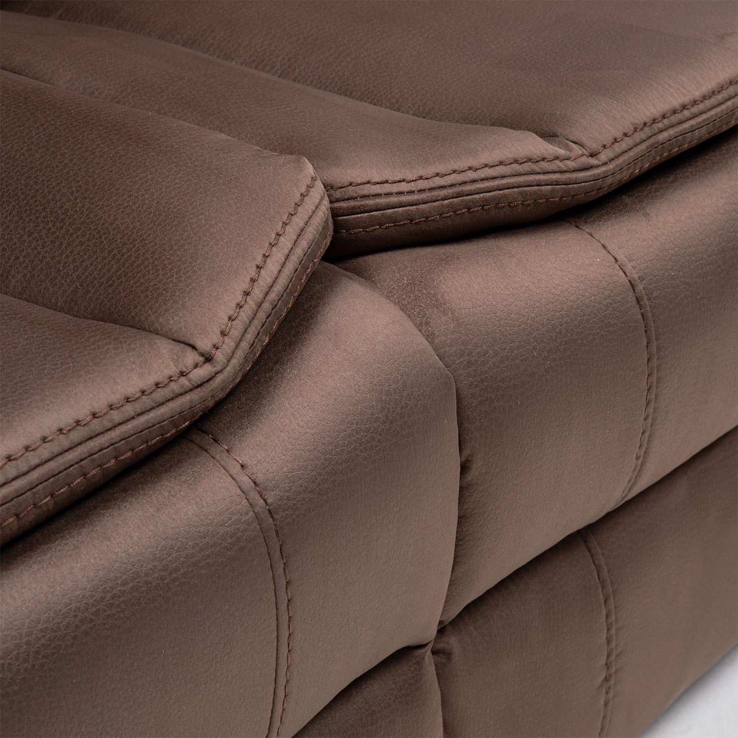 Sillon 3 cuerpos brown reclinable electrico + usb -8