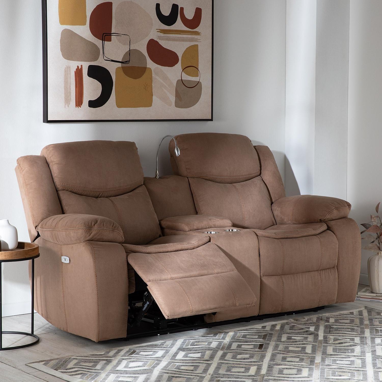 Sofa Mocha electrico automatico + usb + lampara + cajon invisible color mocha-2