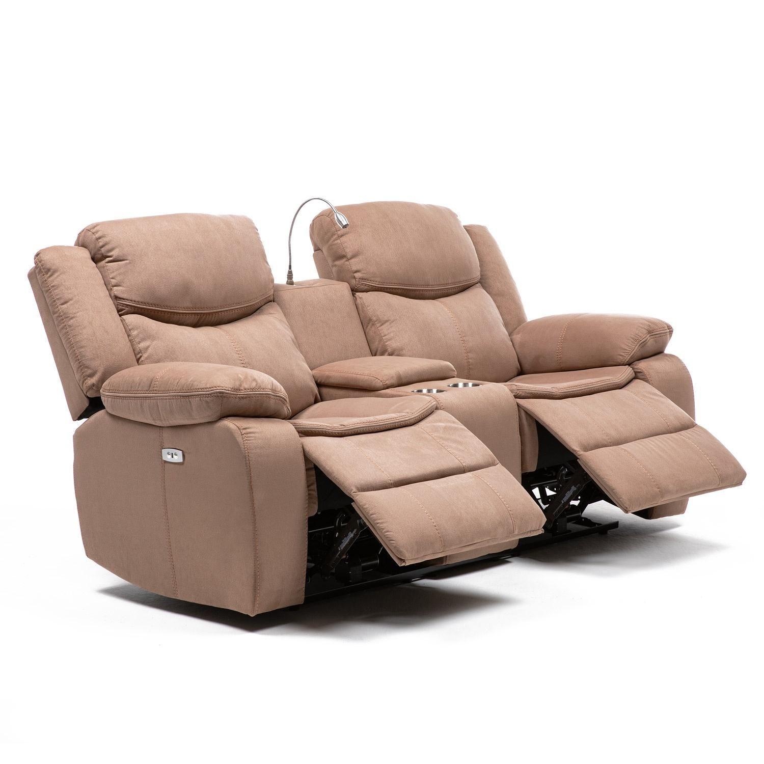 Sofa Mocha electrico automatico + usb + lampara + cajon invisible color mocha-3