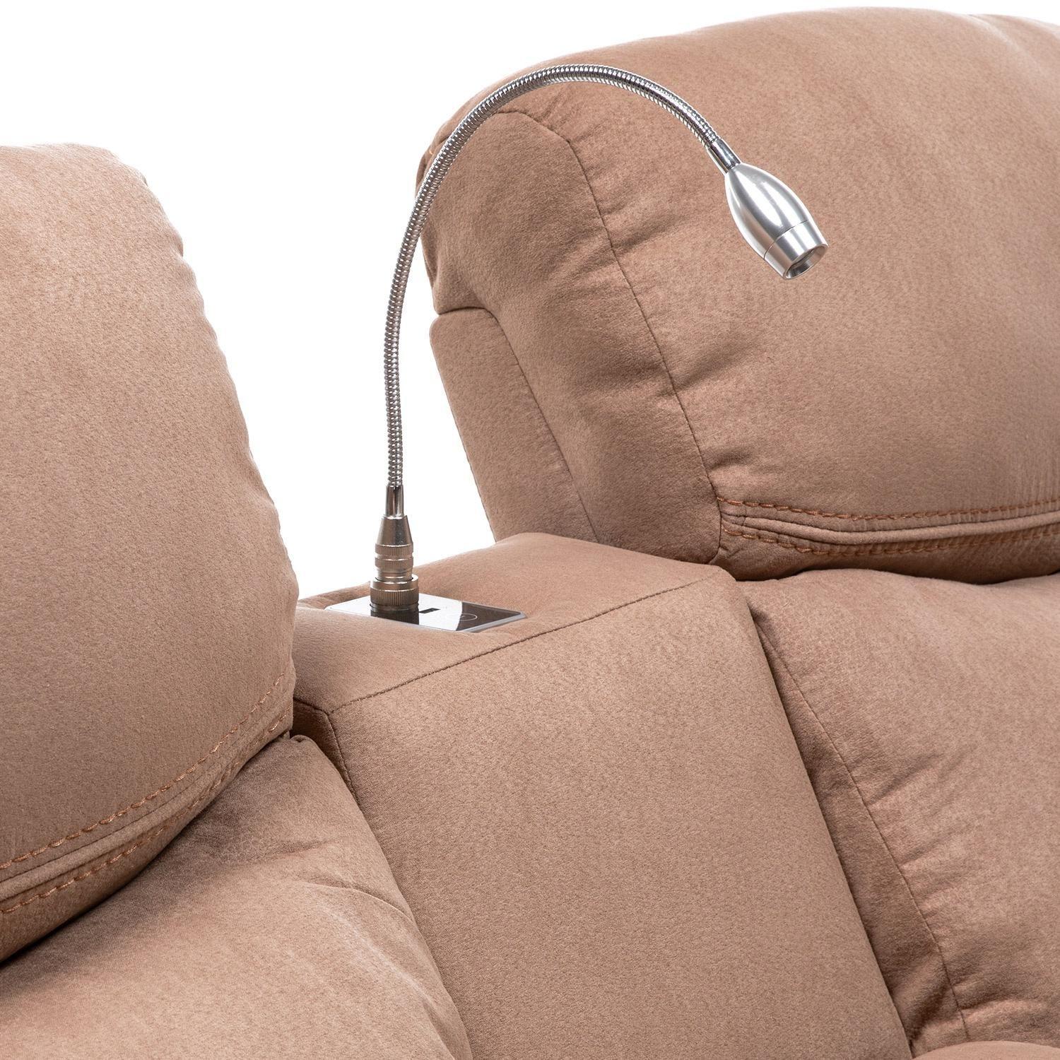Sofa Mocha electrico automatico + usb + lampara + cajon invisible color mocha-6