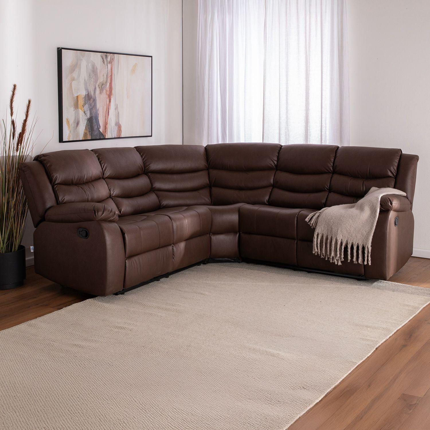 Seccional Reclinable Curvo Moorsh Posavasos de aluminio-4