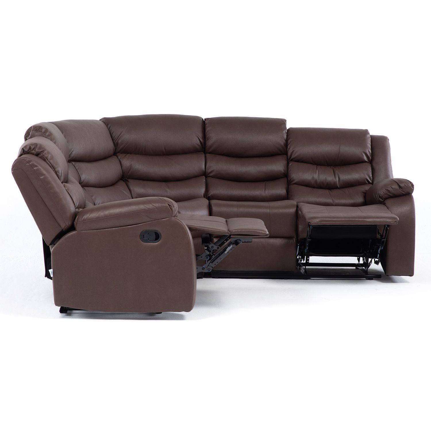 Seccional Reclinable Curvo Moorsh Posavasos de aluminio-5