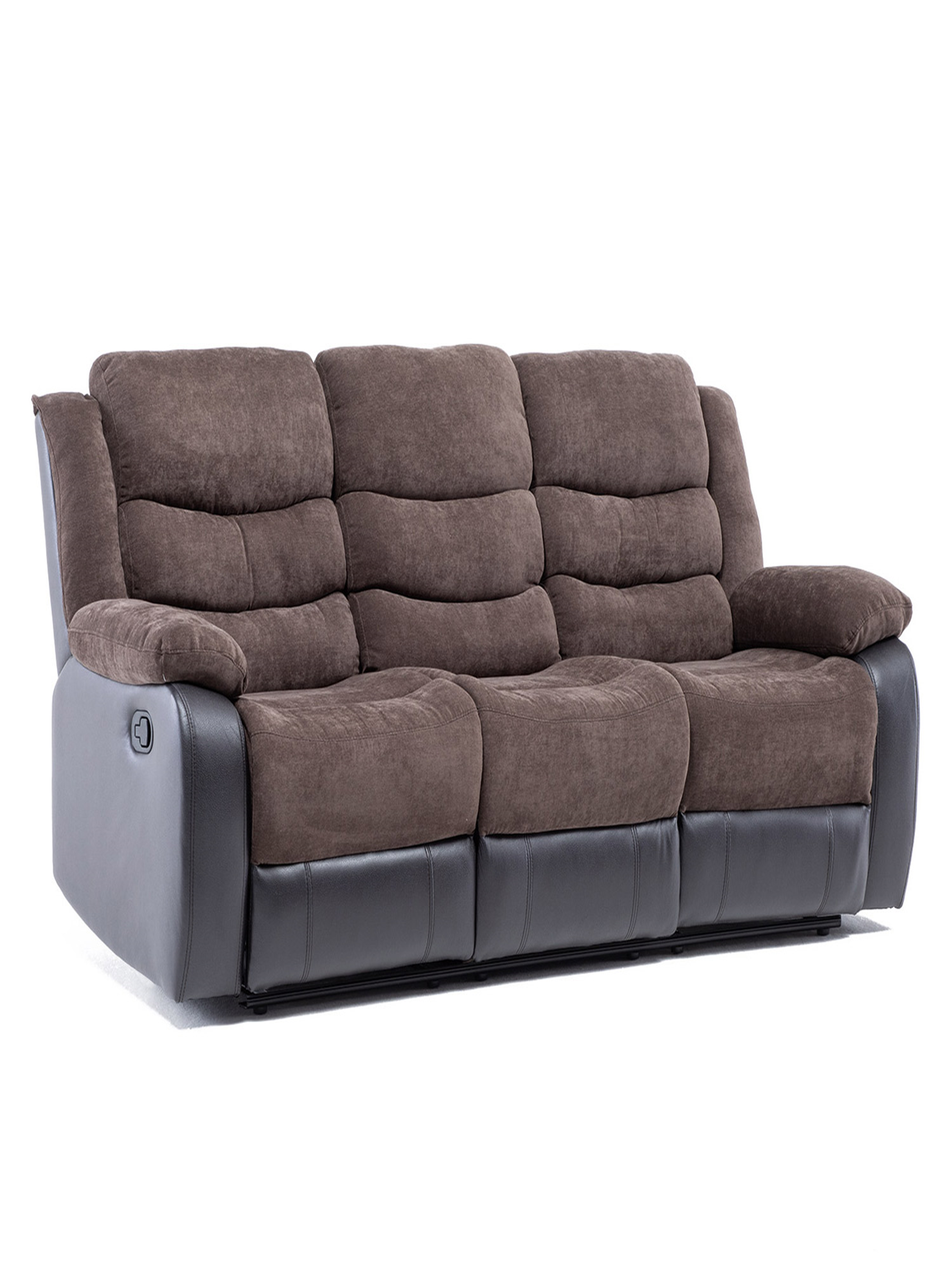 SOFA RECLINABLE 3 CUERPOS REBECCA + POSAVASOS DE ALUMINIO-2