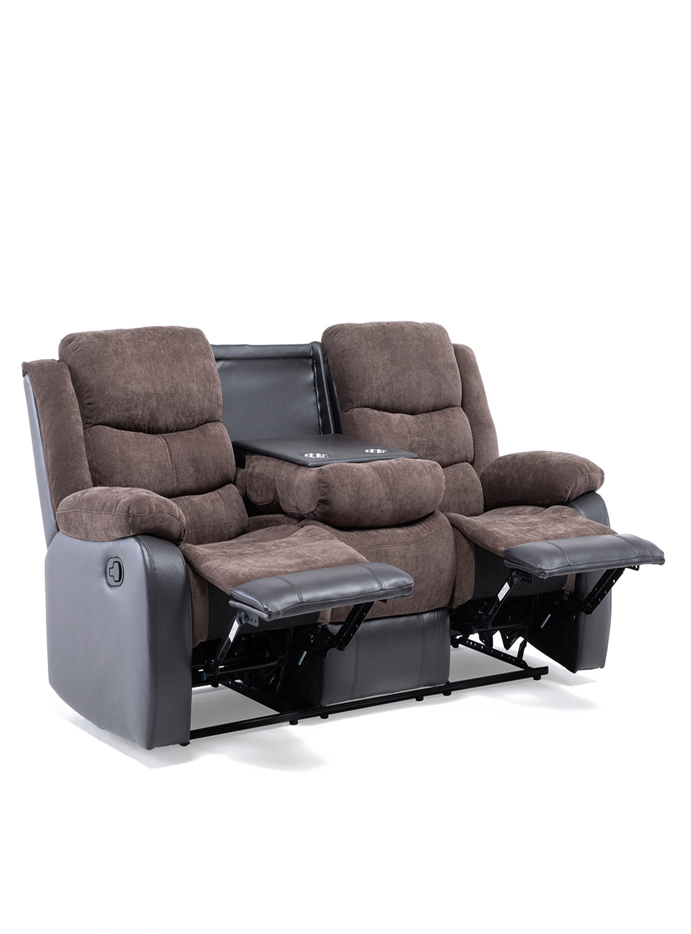 SOFA RECLINABLE 3 CUERPOS REBECCA + POSAVASOS DE ALUMINIO-3