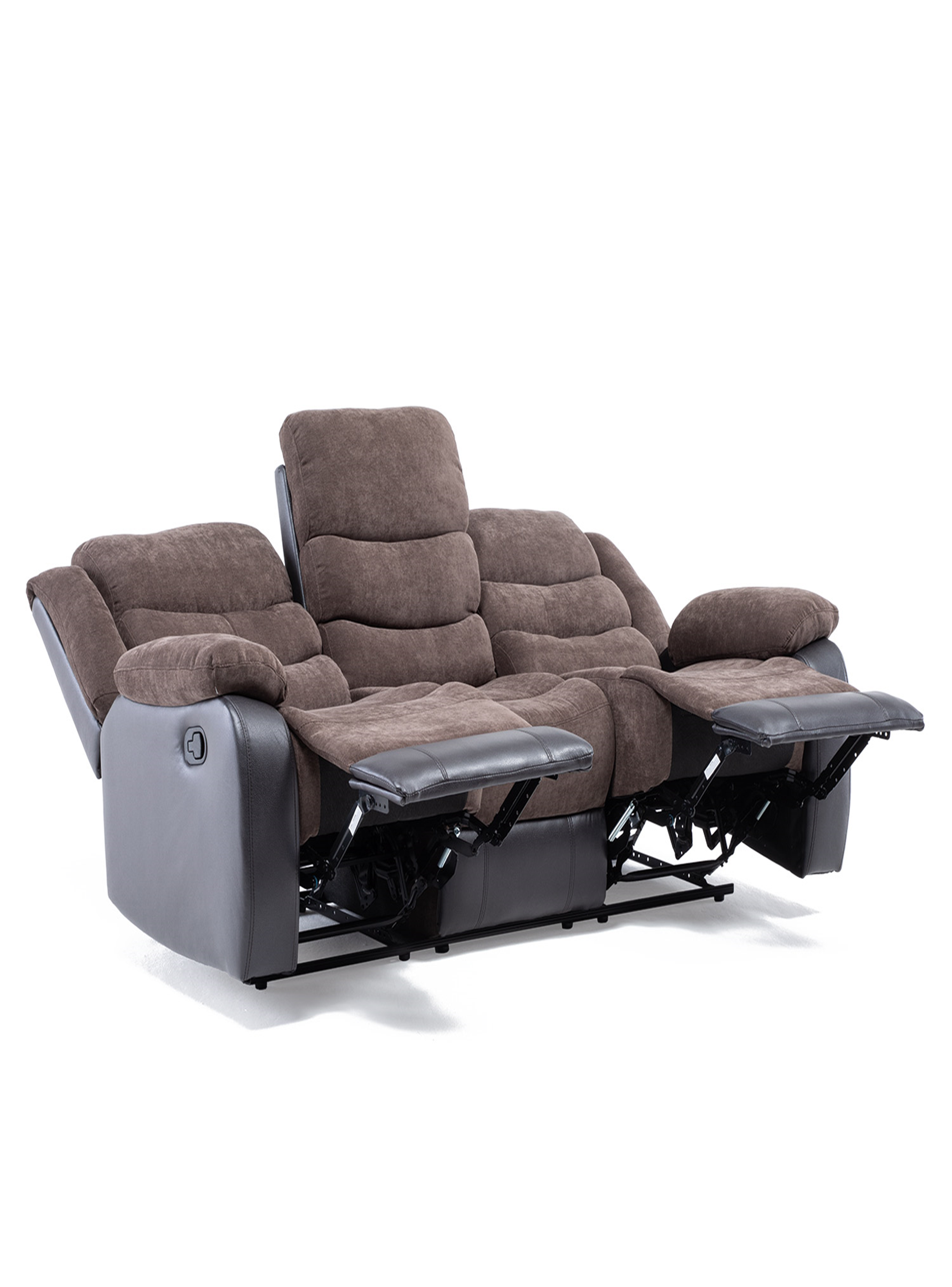 SOFA RECLINABLE 3 CUERPOS REBECCA + POSAVASOS DE ALUMINIO-5