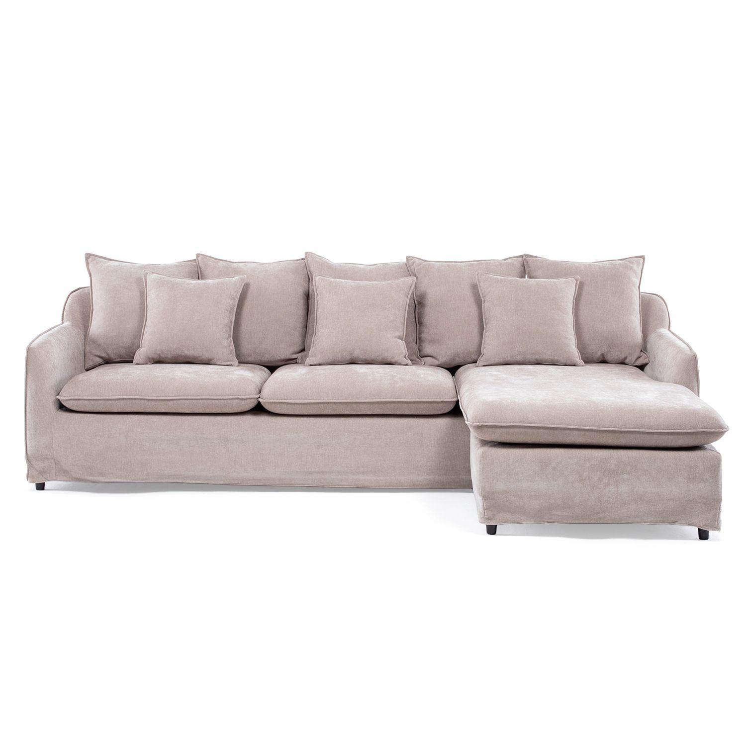 Seccional Siena beige con chaise reversible-4