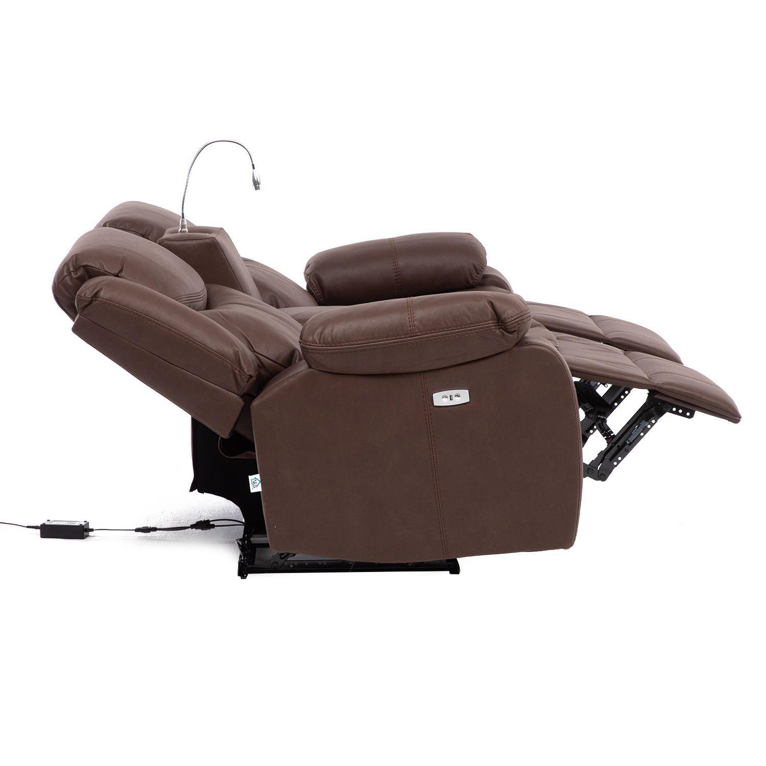 SOFA BILBAO 2 CUERPOS ELECTRICO CON POSAVASOS + LAMPARA + USB-4