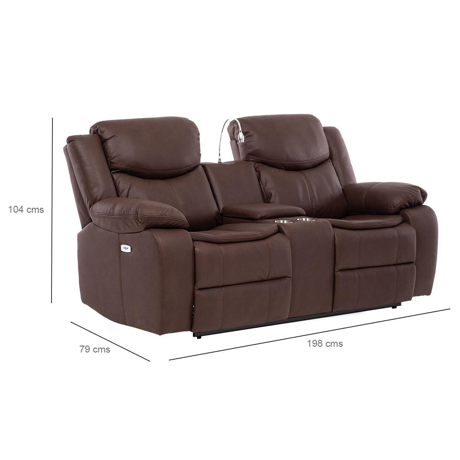SOFA BILBAO 2 CUERPOS ELECTRICO CON POSAVASOS + LAMPARA + USB-1