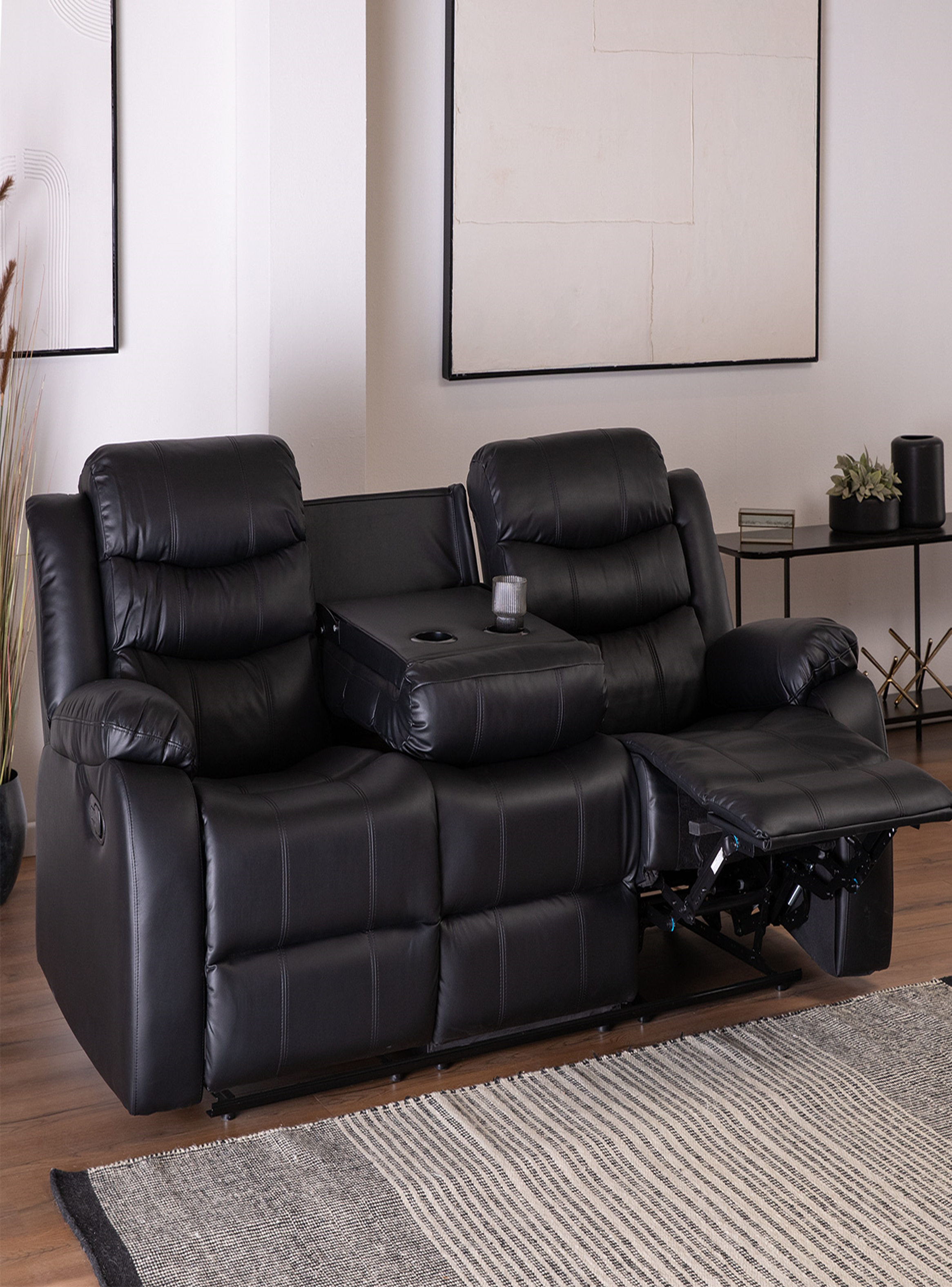 SOFA 3 CUERPOS SANTI BLACK CON POSAVASOS-0