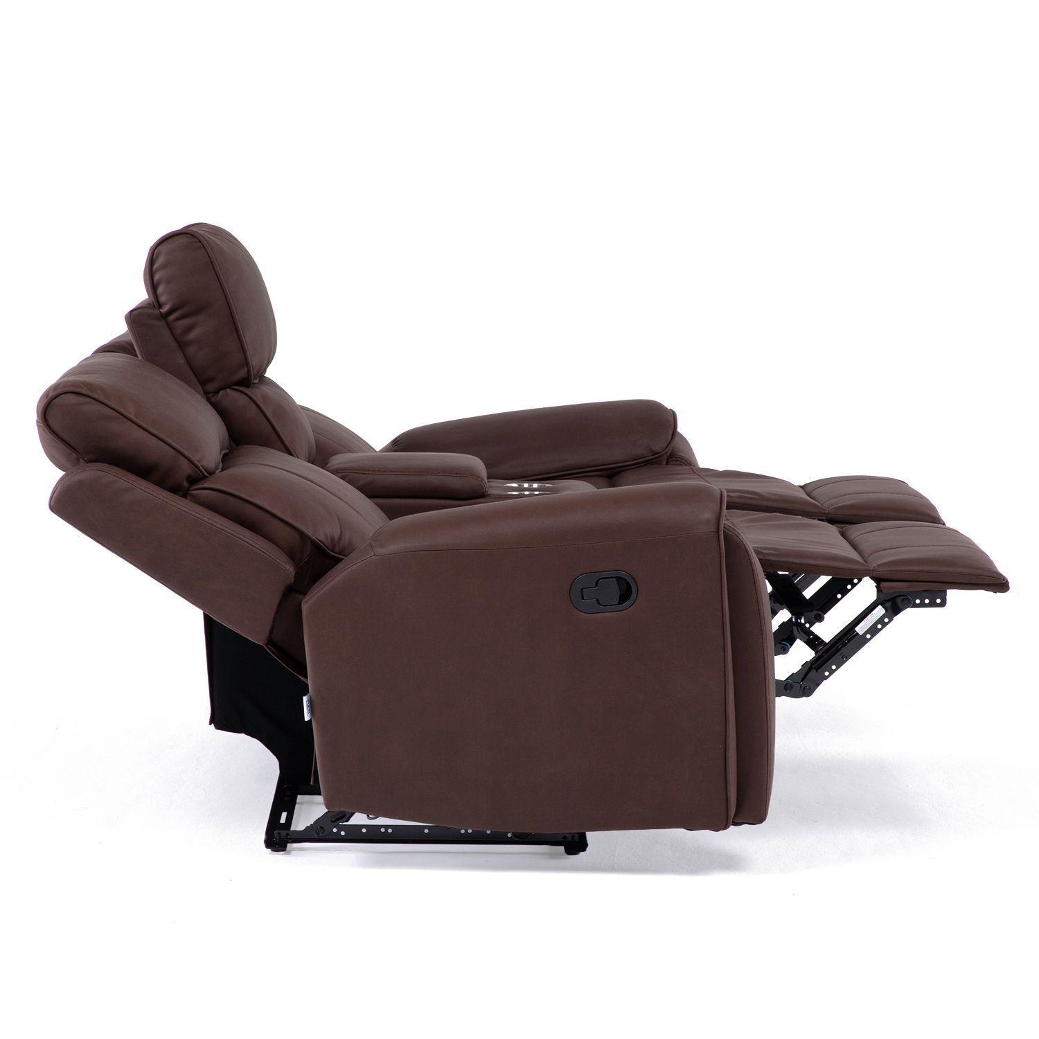 Sofa reclinable 2 cuerpos Premium Moorsh posavasos cajon invisible-6