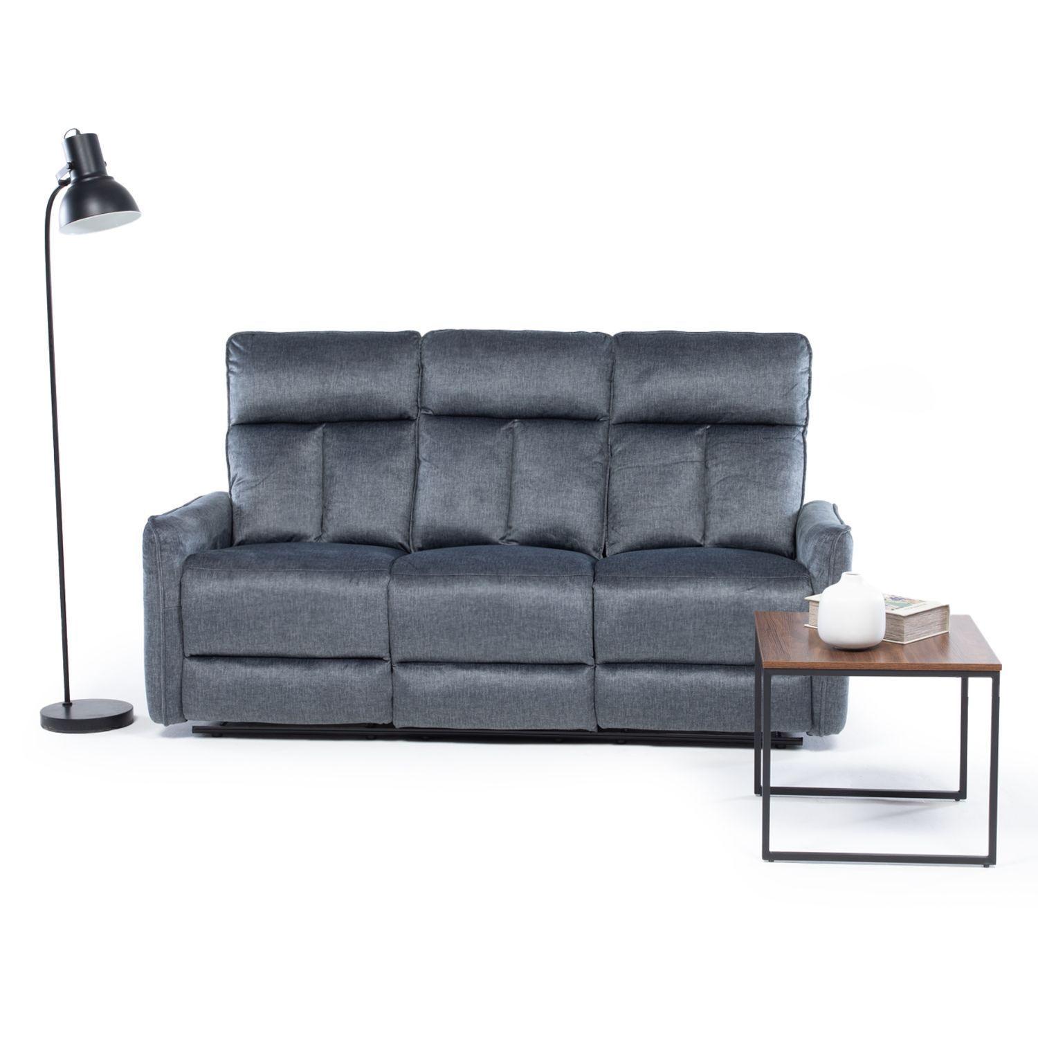 SILLON RECLINABLE VELVET GREY MONACO CON POSAVASOS-2