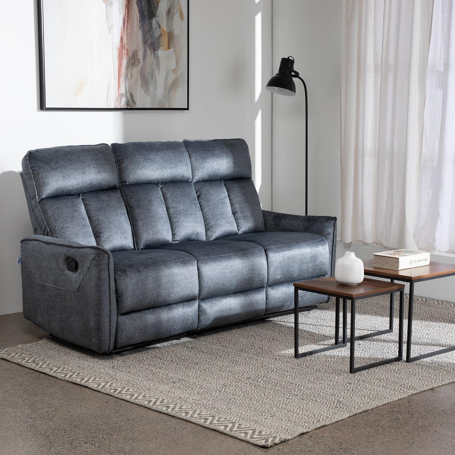 SILLON RECLINABLE VELVET GREY MONACO CON POSAVASOS-4