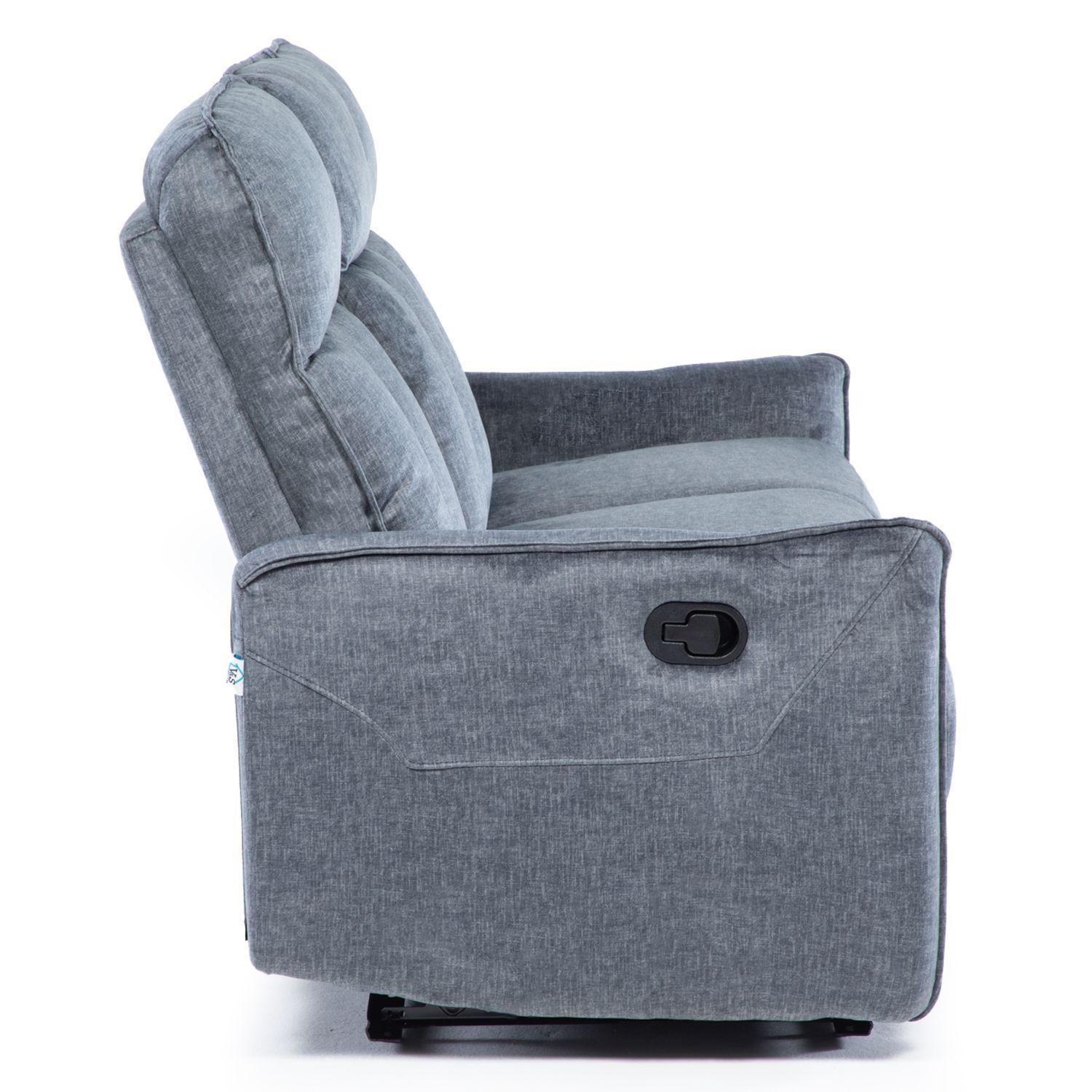 SILLON RECLINABLE VELVET GREY MONACO CON POSAVASOS-7
