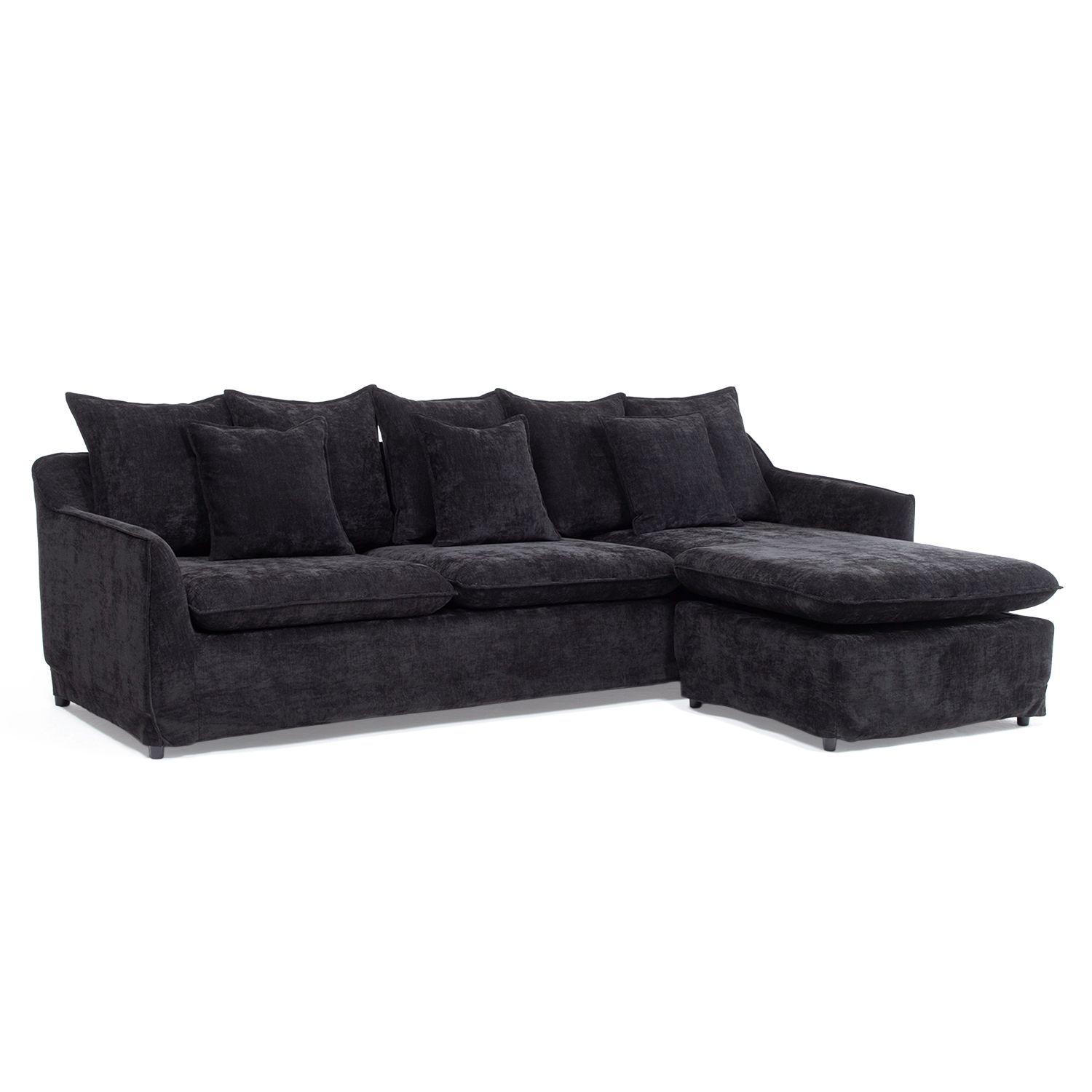 Seccional Siena black con chaise reversible-2