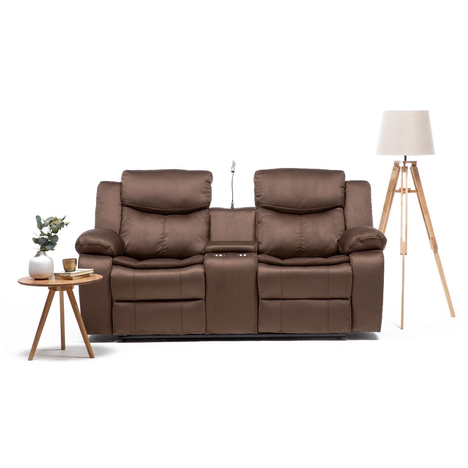 Sofa Brown electrico automatico + usb + lampara + cajon invisible color Brown-0