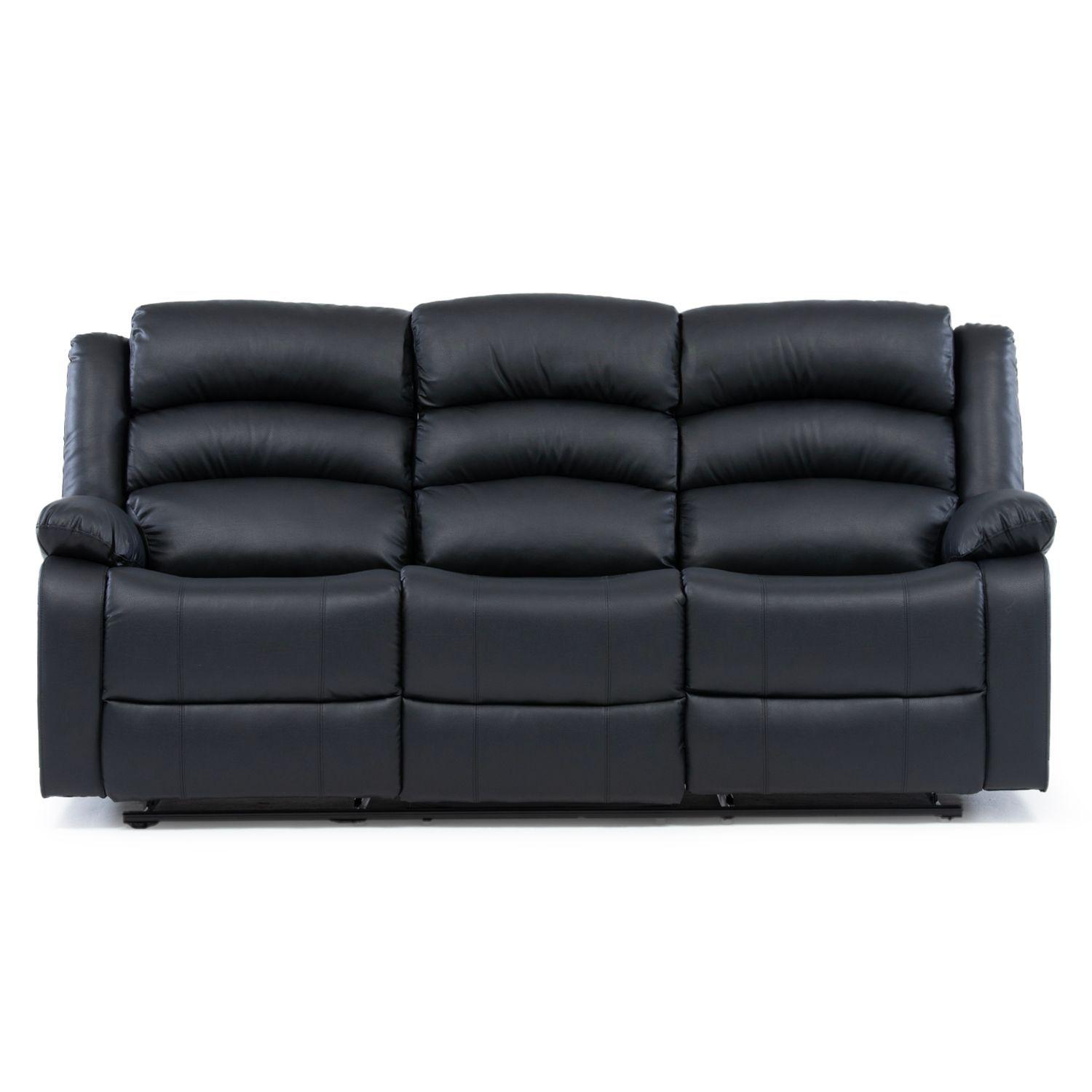 SOFA RECLINABLE SANTI BLACK 3 CUERPOS CON POSAVASOS-6