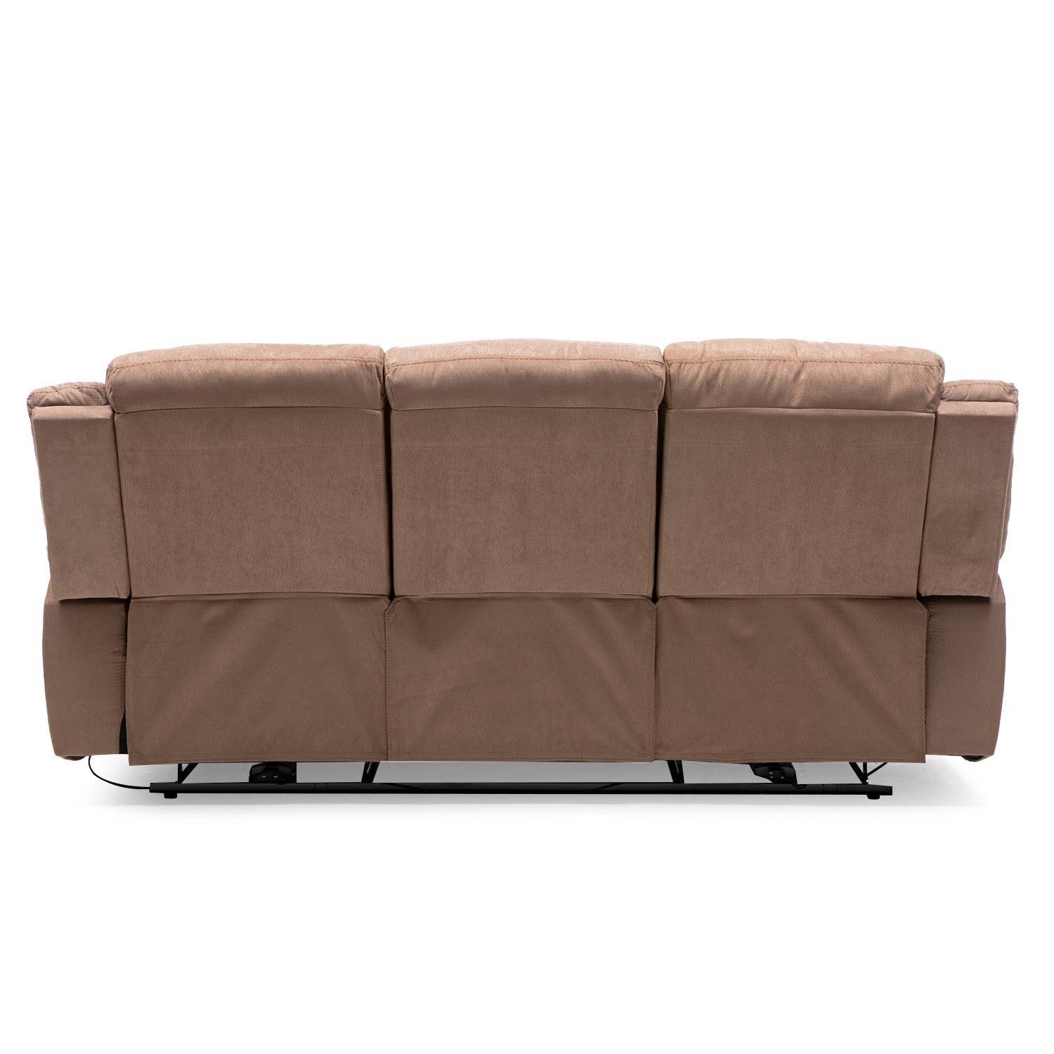 Sillon 3 cuerpos mocha reclinable electrico + usb -7