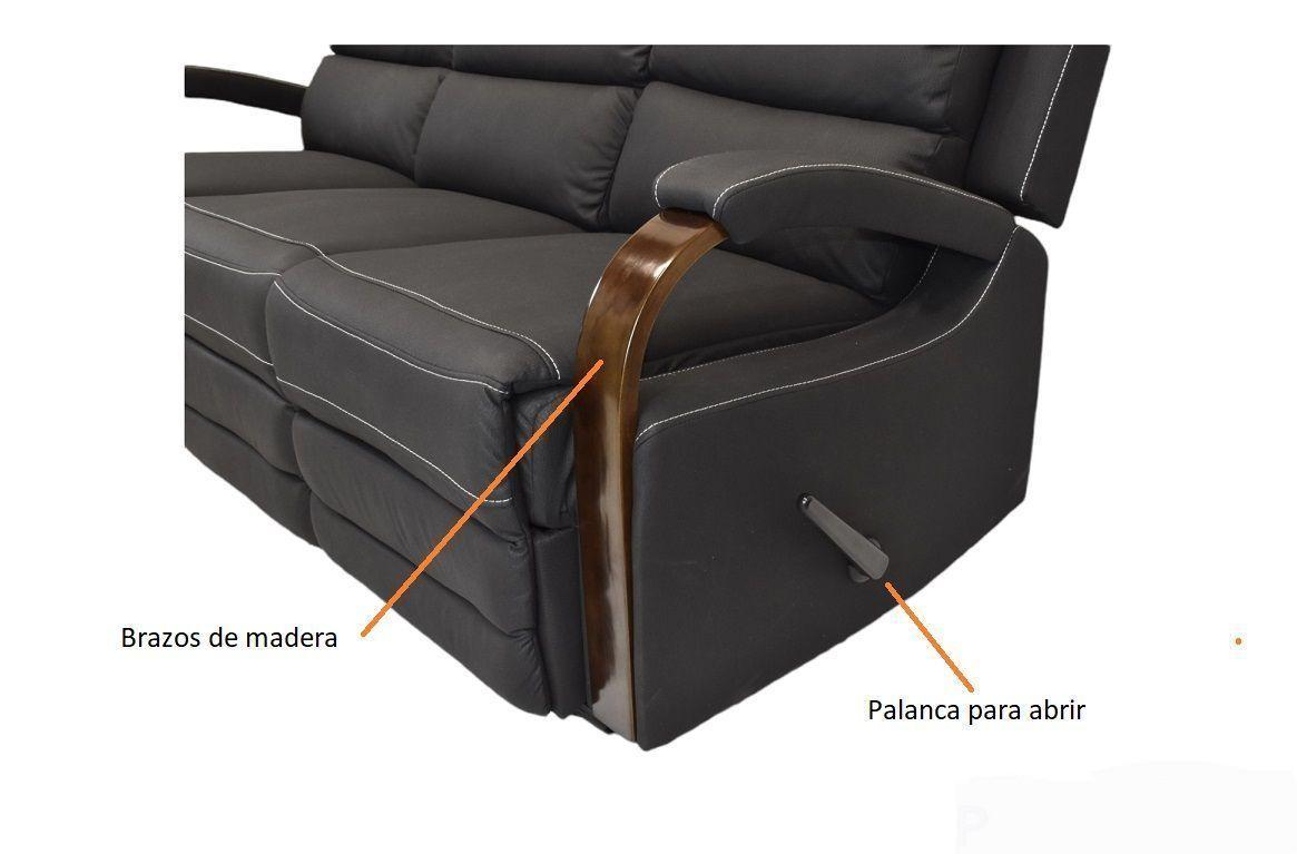 Sofa reclinable roble 3 cuerpos-4