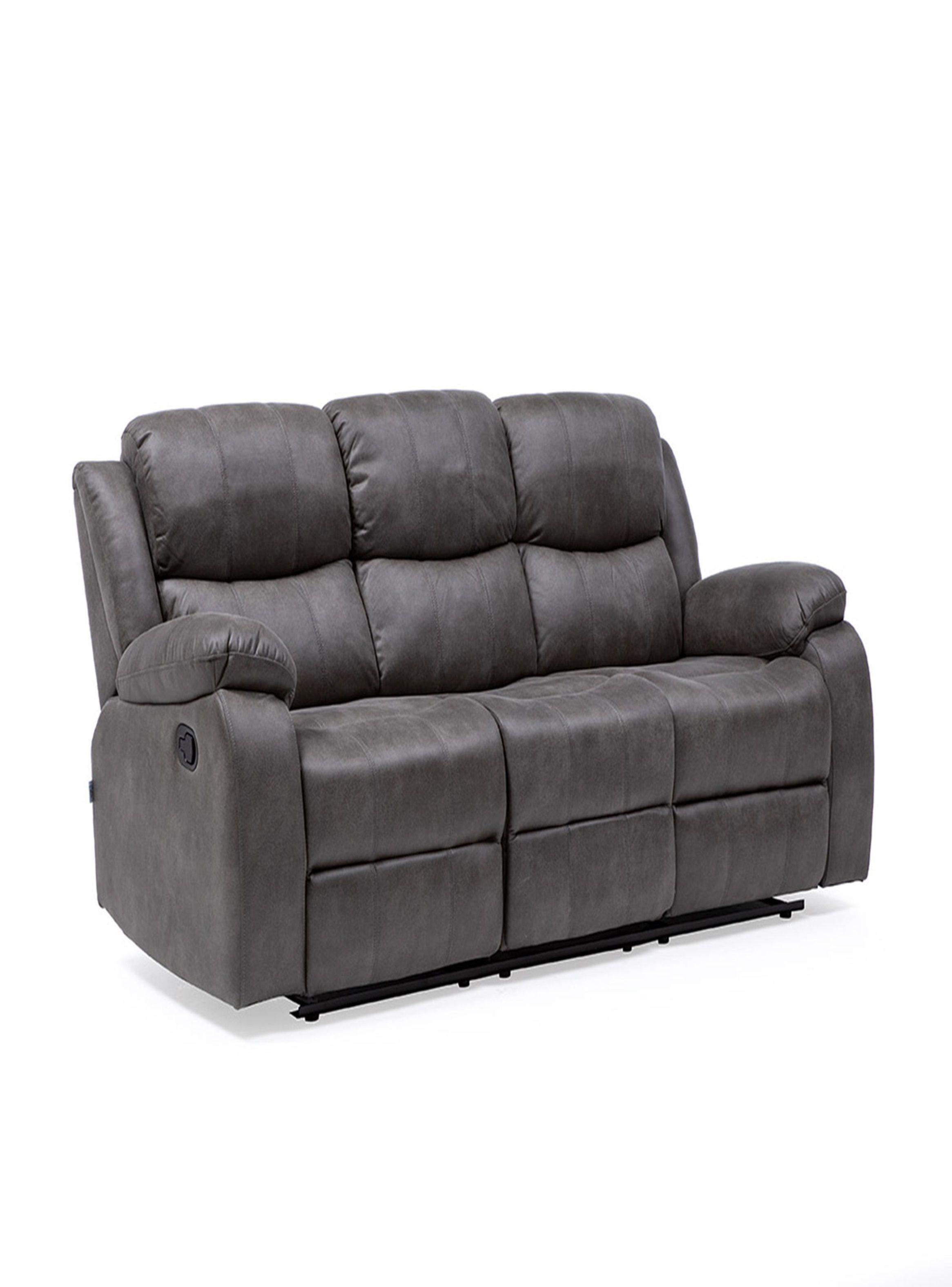 SOFA RECLINABLE CON POSAVASOS 3 CUERPOS ISABEL GREY-2