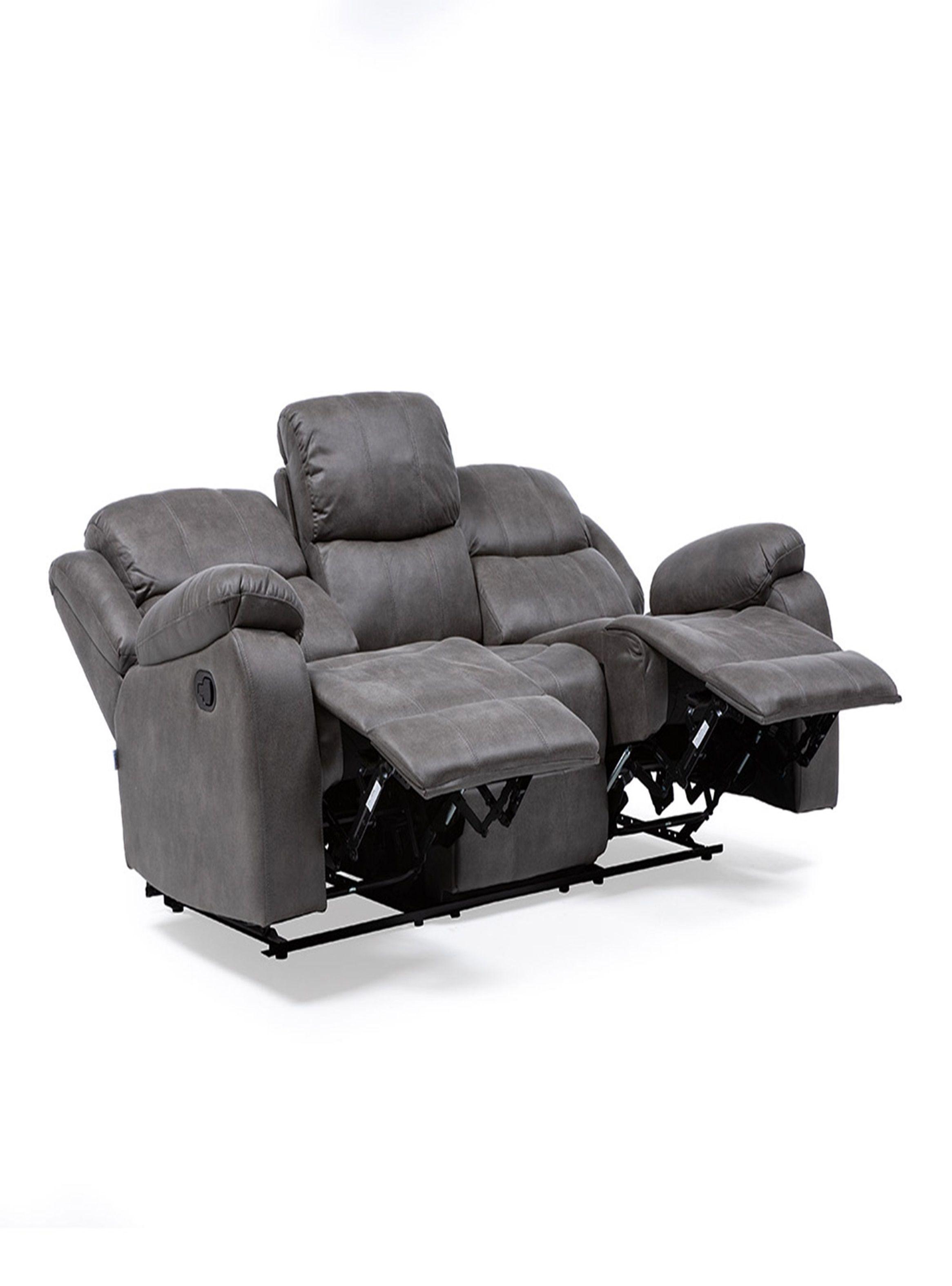SOFA RECLINABLE CON POSAVASOS 3 CUERPOS ISABEL GREY-6