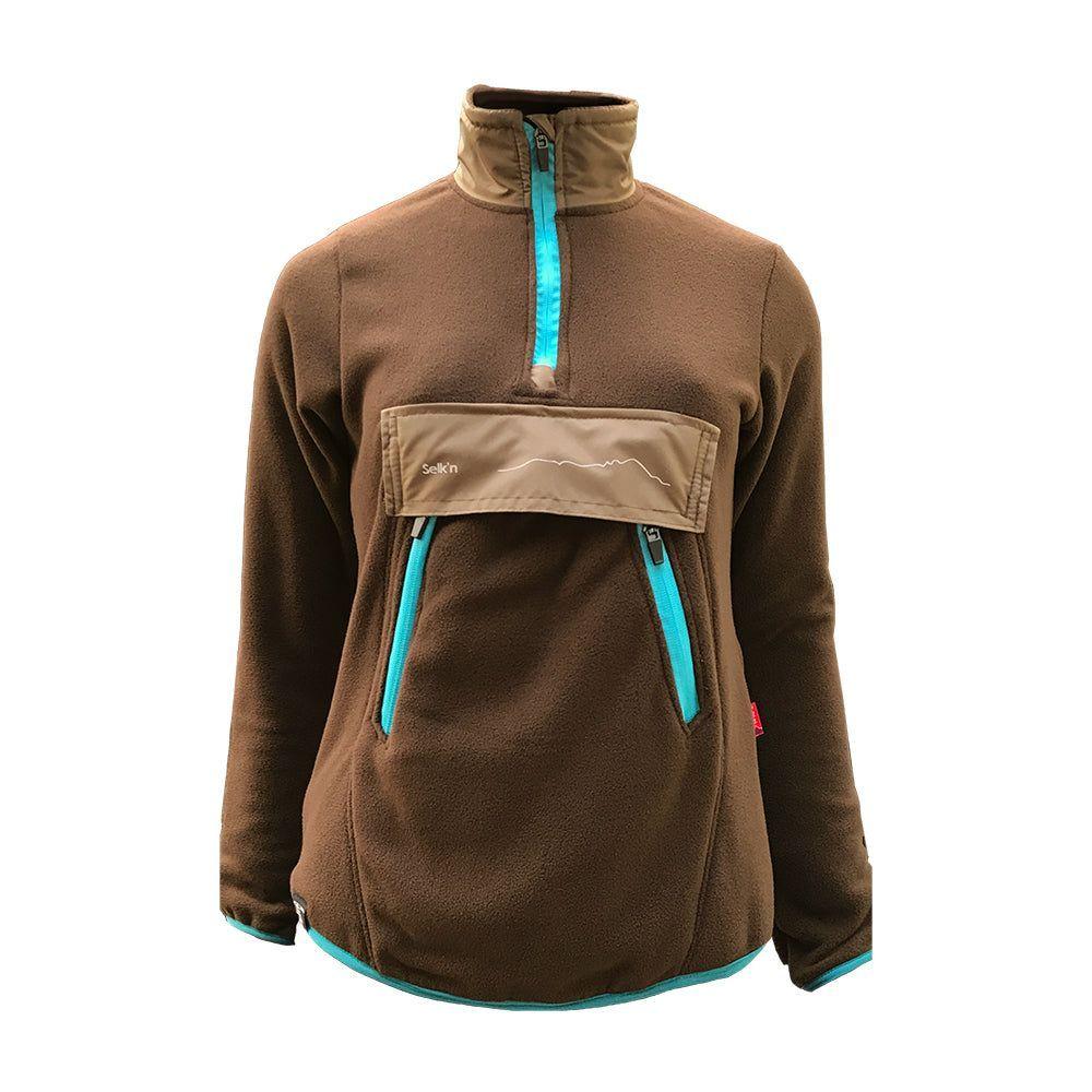 Poleron Polar Selk'n Modelo Anorak'300 Café Mujer-0