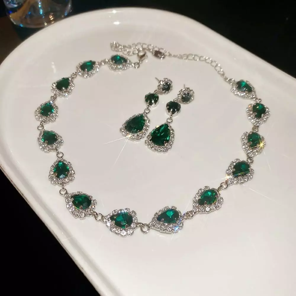 CONJUNTO ALEACIÓN CHOKER GOTAS ESME-1