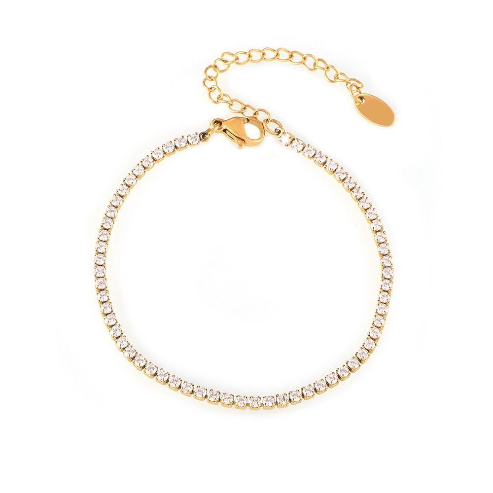 Pulsera Baño Oro 18k Tenis S-0