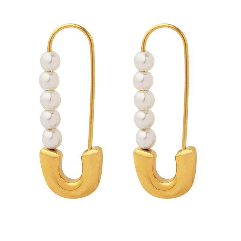 Aros Baño Oro 18k Clip Perlas-0
