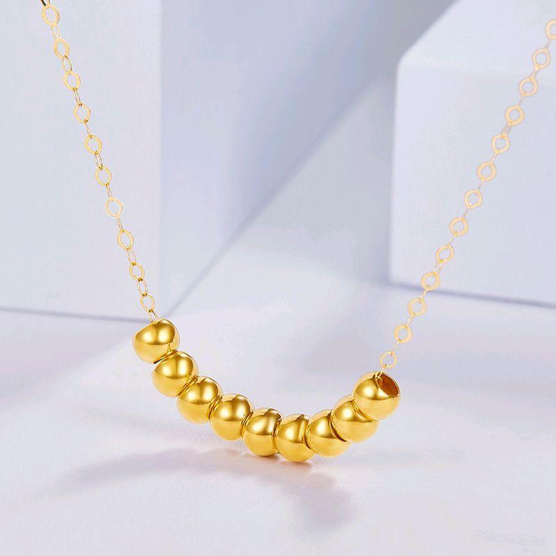 Cadena Eslabones Oro Amarillo 18k Pelotitas 18k-1