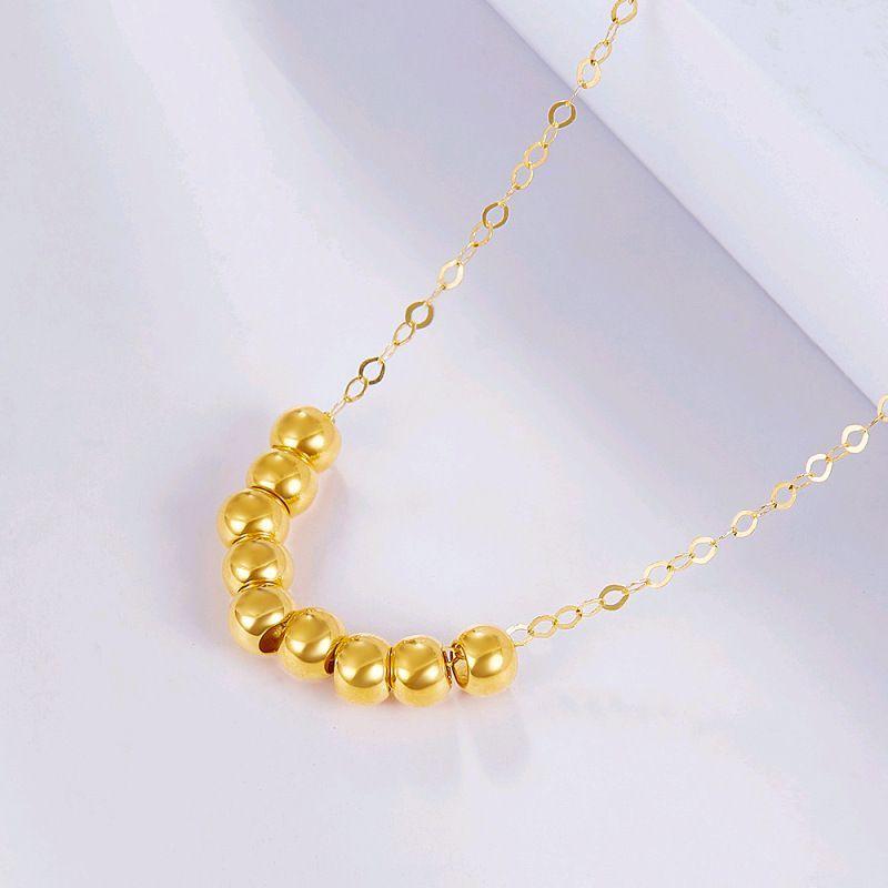 Cadena Eslabones Oro Amarillo 18k Pelotitas 18k-2