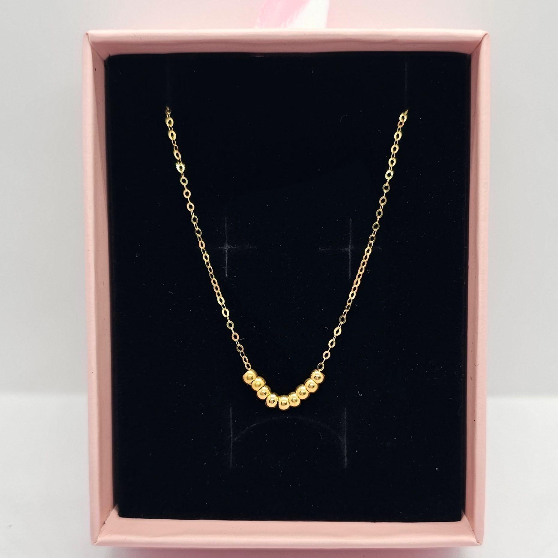 Cadena Eslabones Oro Amarillo 18k Pelotitas 18k-4