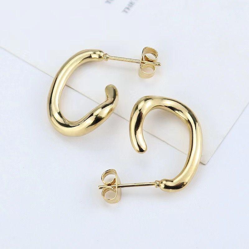 Aros Baño Oro 18k Pegados C Gancho -1