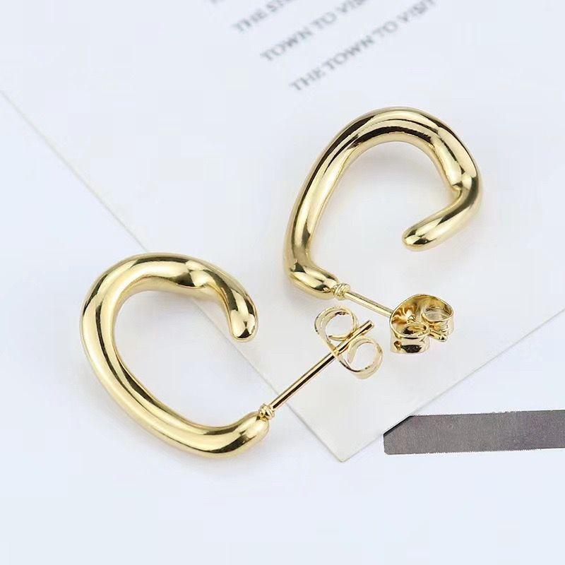 Aros Baño Oro 18k Pegados C Gancho -2