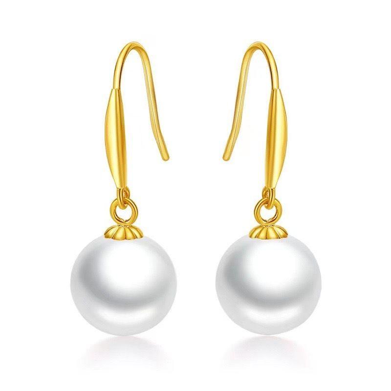 AROS LARGO CADENA PERLA DE RIO ORO AMARILLO 18K-0