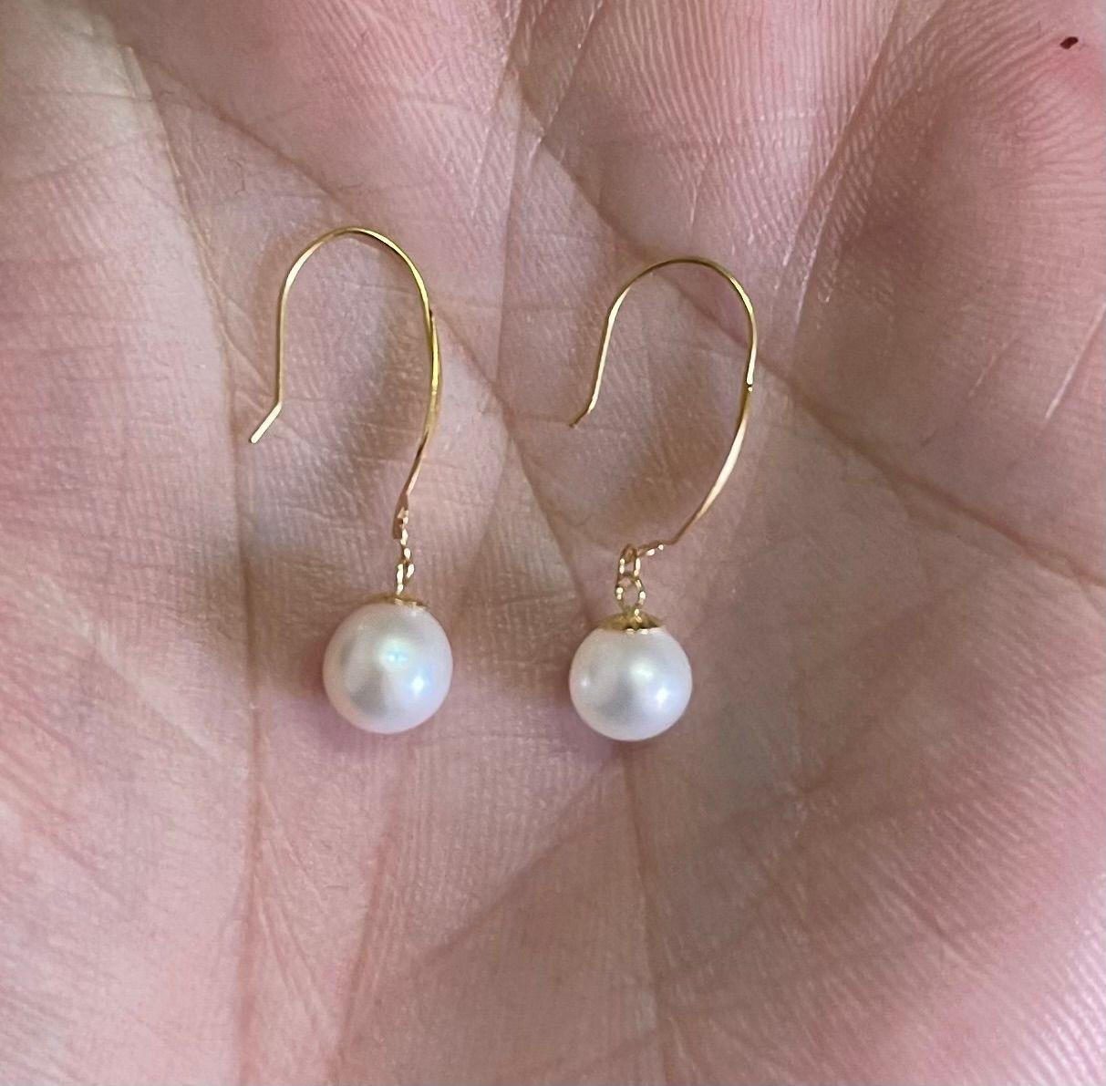 AROS LARGO CADENA PERLA DE RIO ORO AMARILLO 18K-1