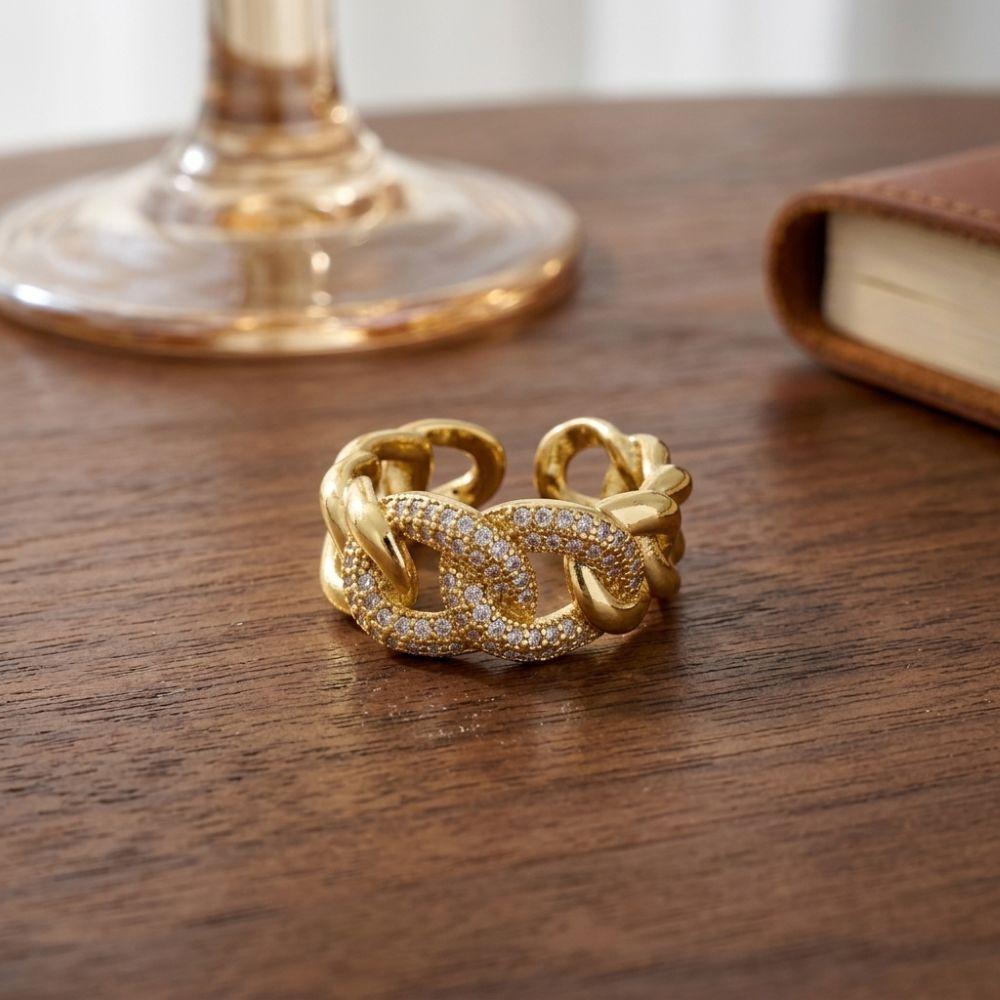 ANILLO ENCHAPADO ORO OVAL BRI-2