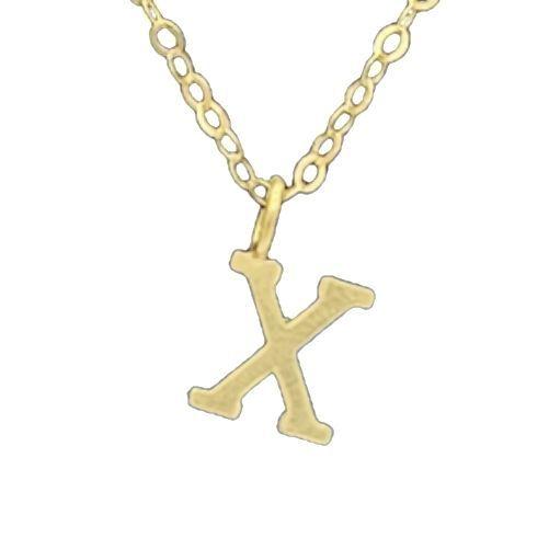 CADENA ESLABONES ORO 18K COLGANTE LETRA INICIAL X 18K-0