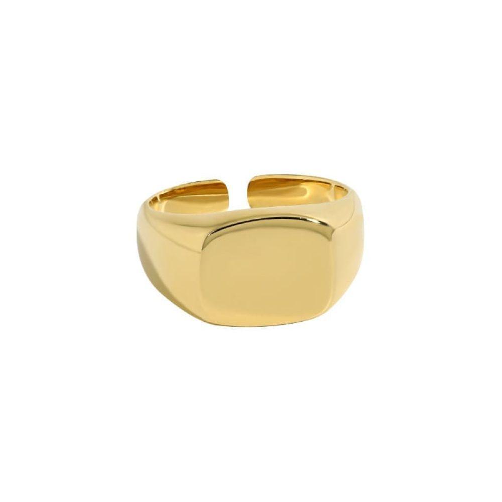 ANILLO ENCHAPADO ORO SELLO CUAD-0