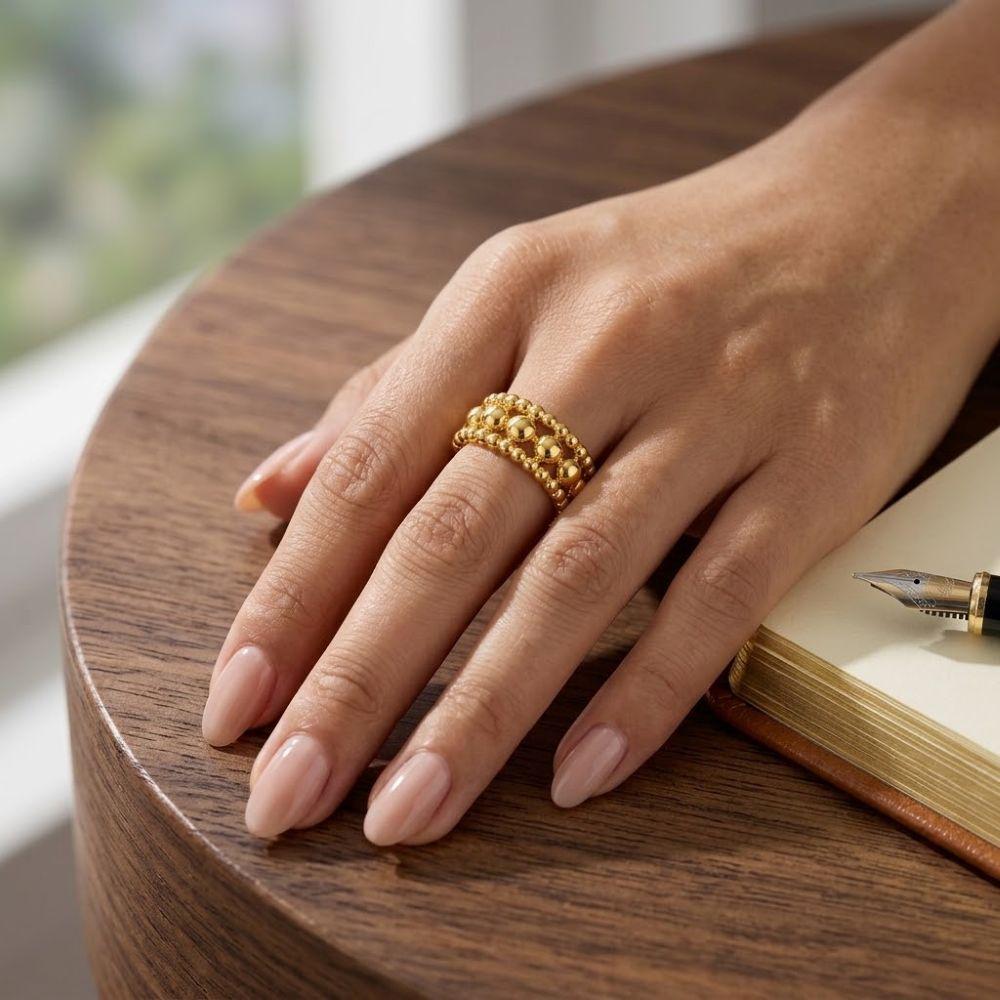 ANILLO ENCHAPADO ORO PELOT PS -1