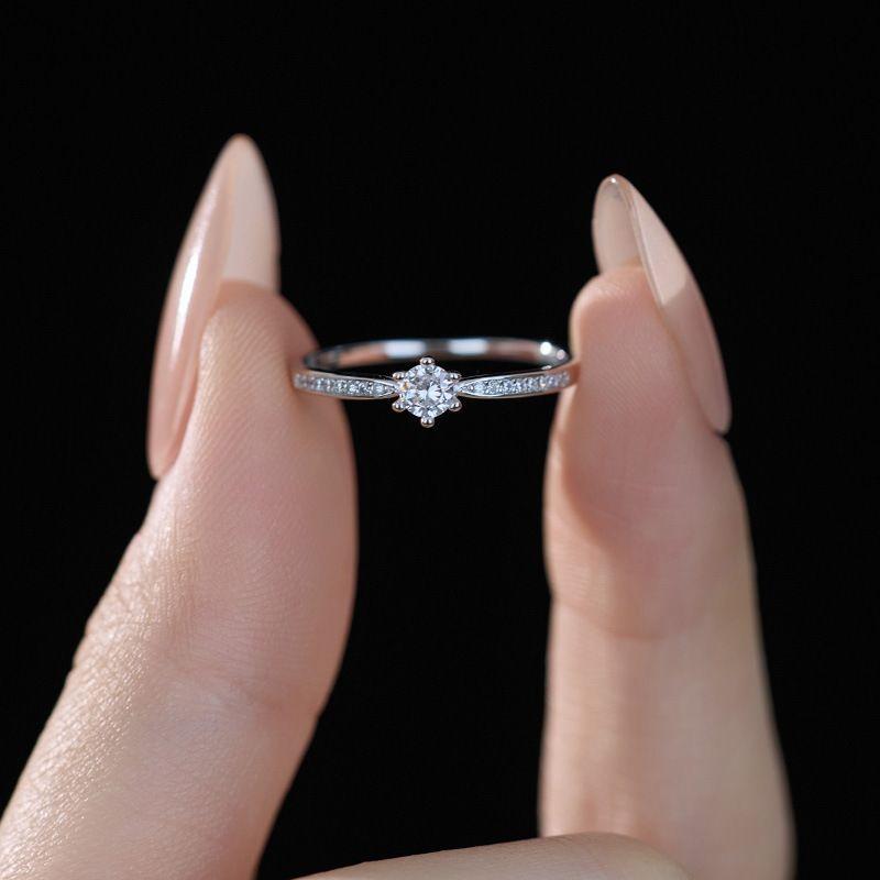 Anillo Plata 925 Solitario Microcircón-2