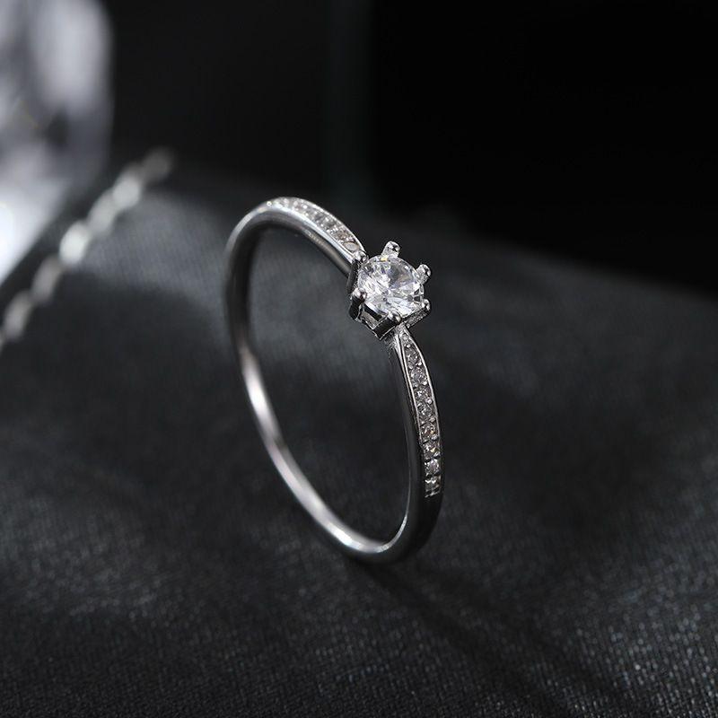 Anillo Plata 925 Solitario Microcircón-3