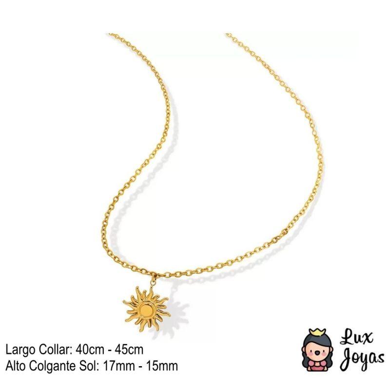 Collar Baño Oro 18k Sol-3