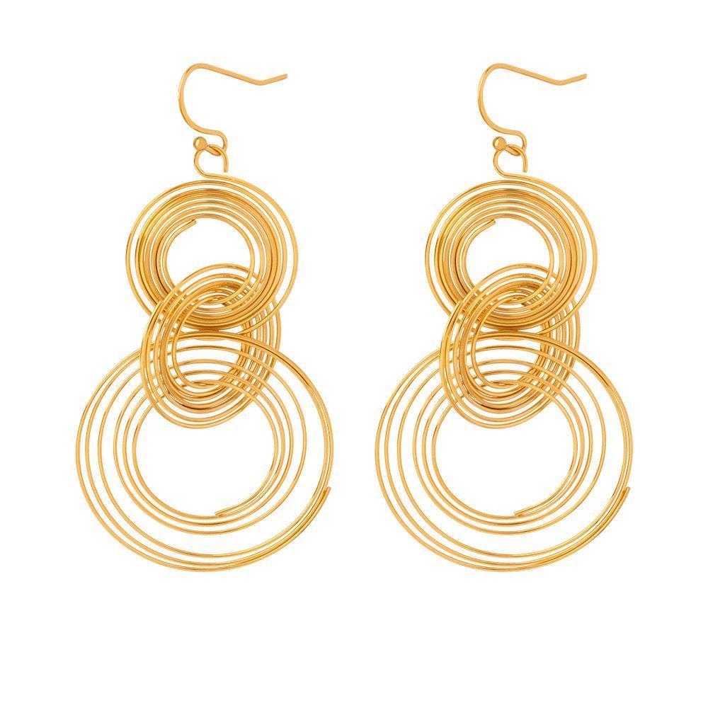 Aros Baño Oro 18k Círculos-0