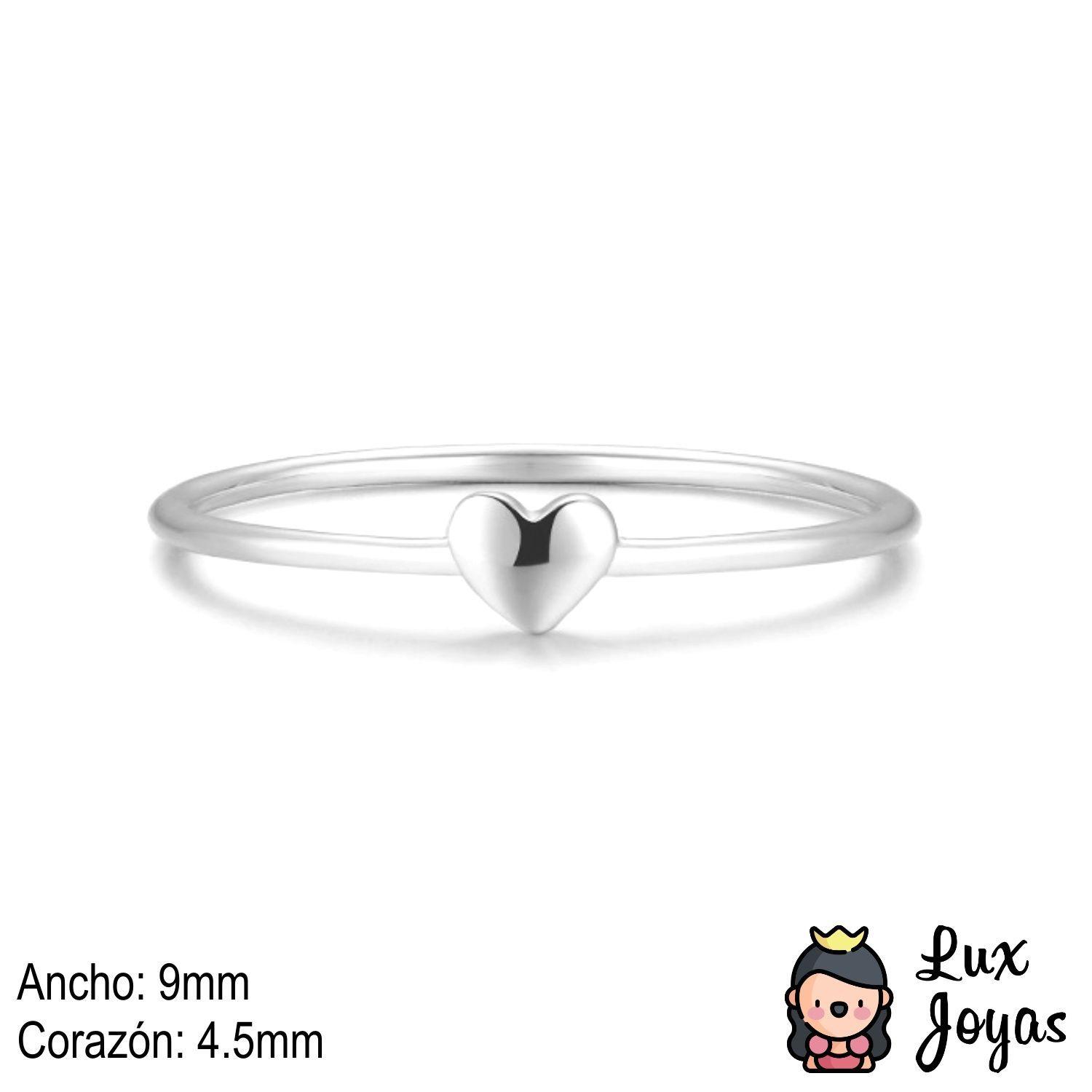 Anillo Plata 925 Corazón Liso-2