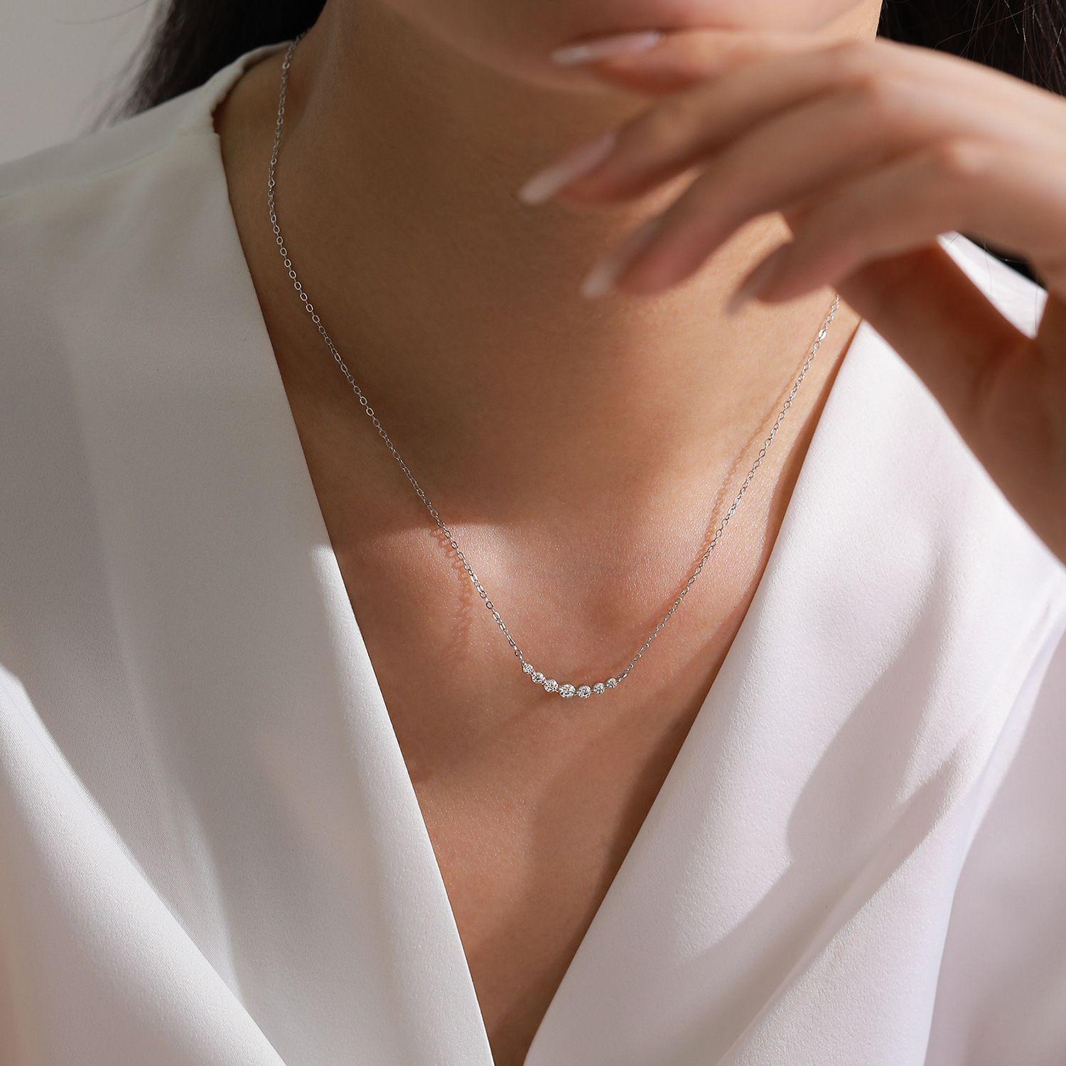 Collar Plata 925 Puntos Luz X7-1