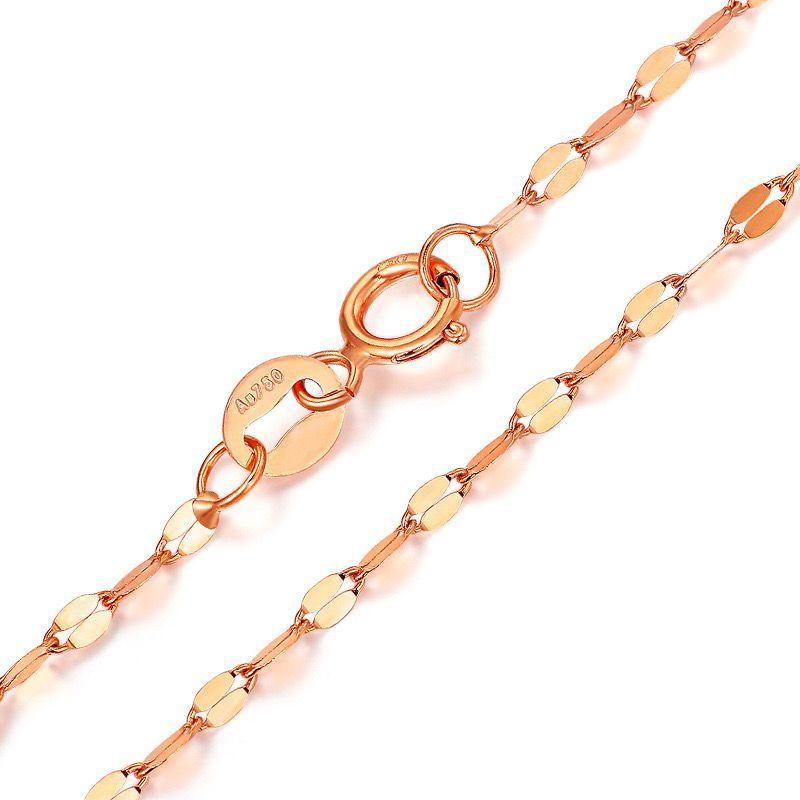CADENA DISEÑO 45CM ORO ROSADO 18K-0