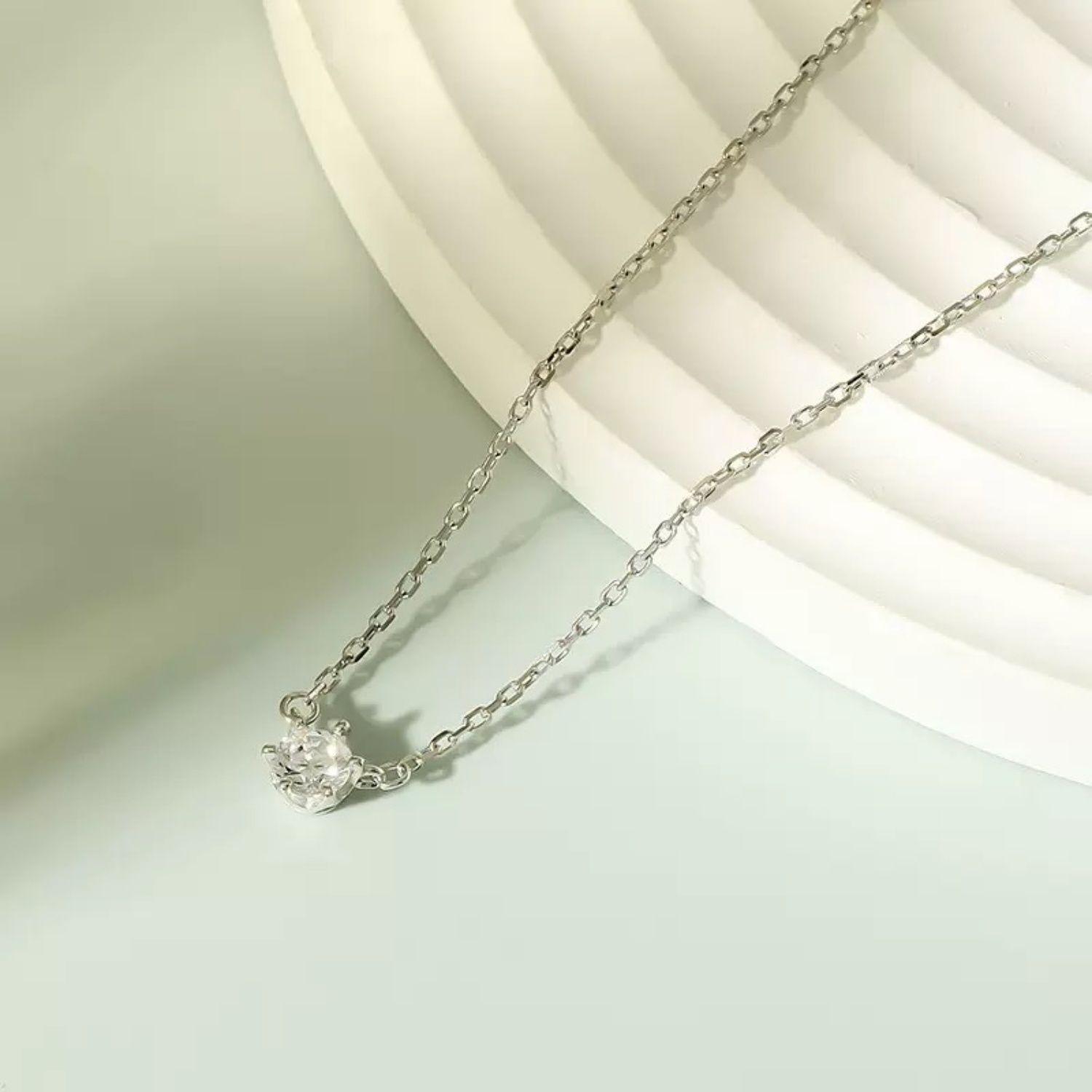 Collar Plata 925 Punto De Luz 6p-1