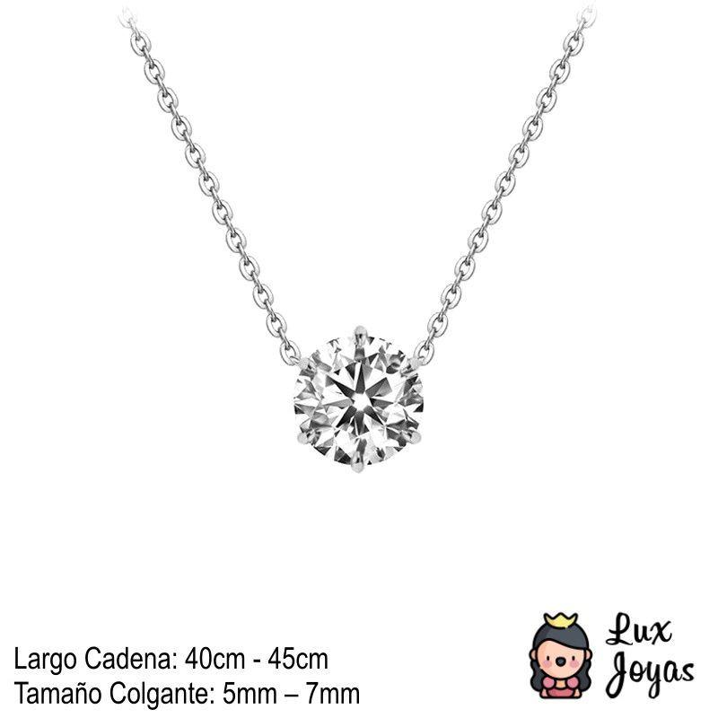 Collar Plata 925 Punto De Luz 6p-2