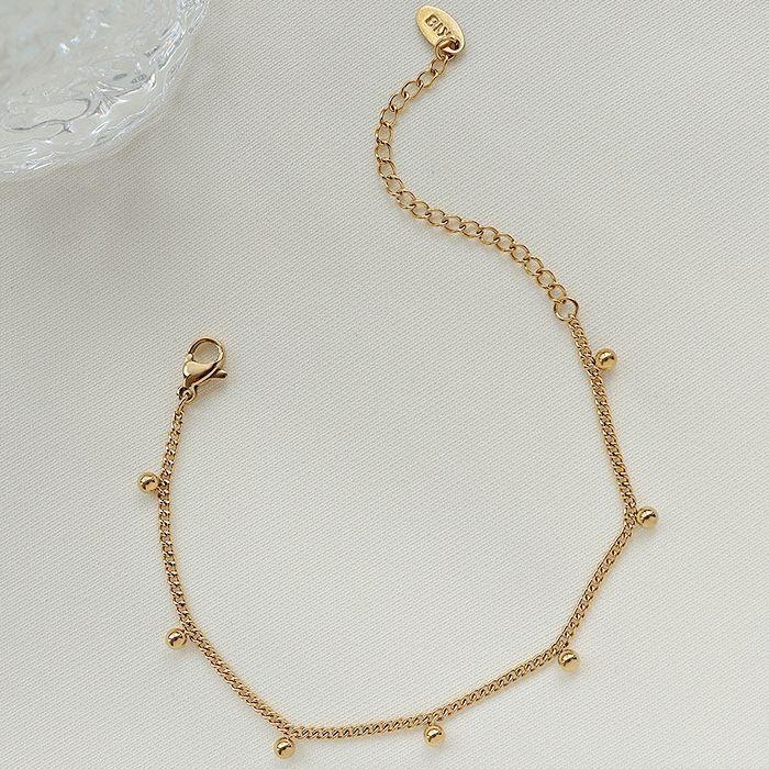 Pulsera Baño Oro Amarillo 18k Grumet Pelotitas-1
